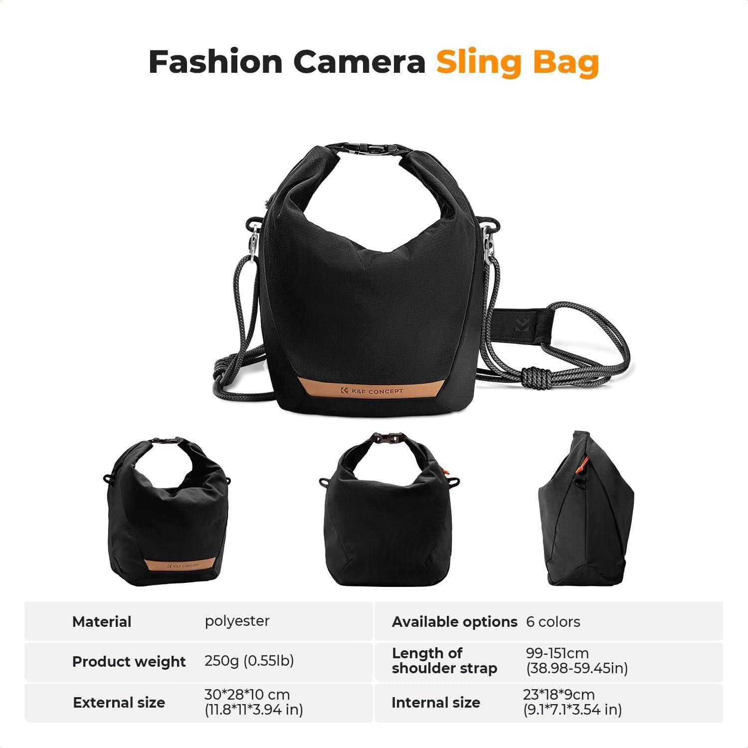 Bolsa de Mensajero K&F Concept para Cámara Compacta Negra