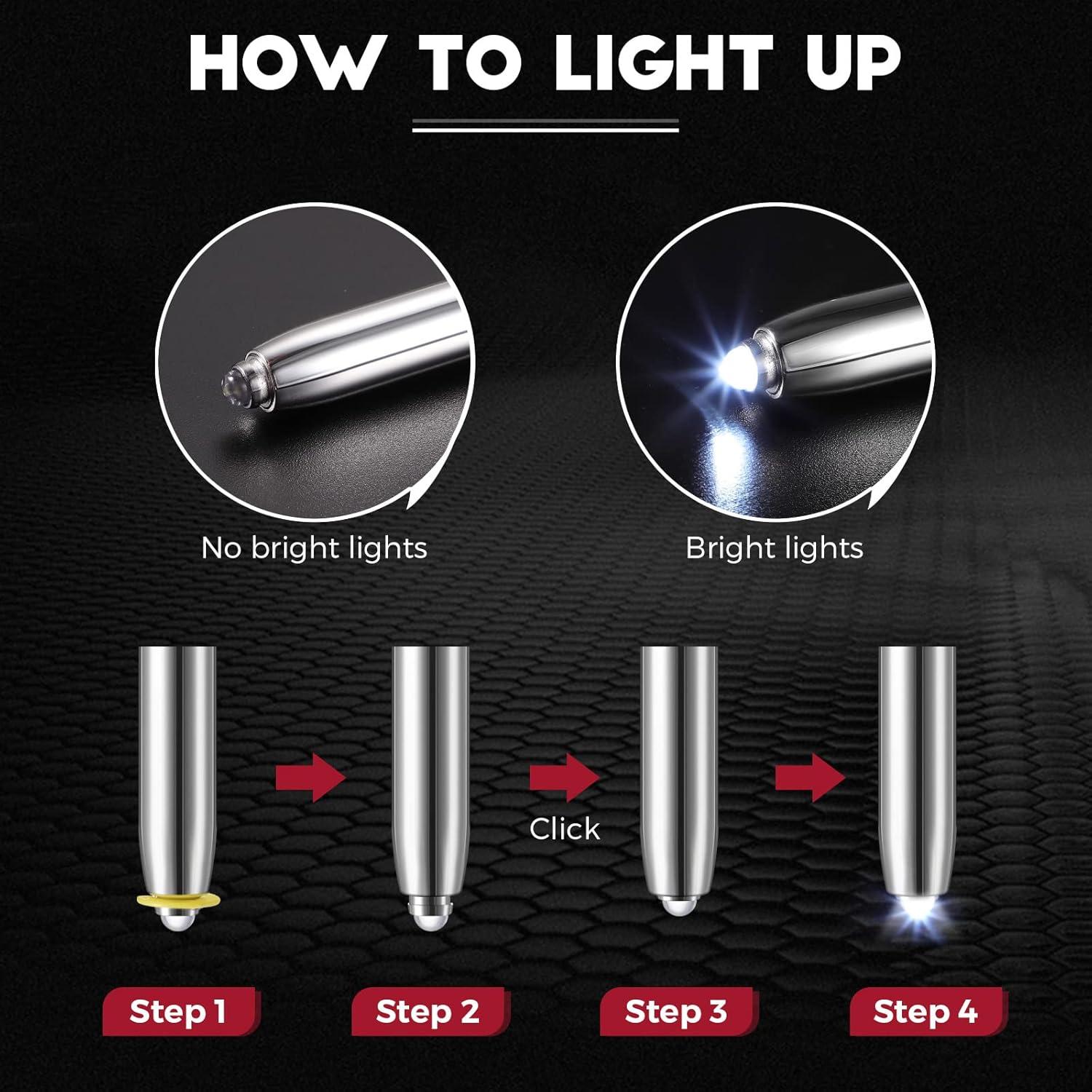 Bolígrafo Estilógrafo Multifuncional Chinco 5 Piezas LED Negro