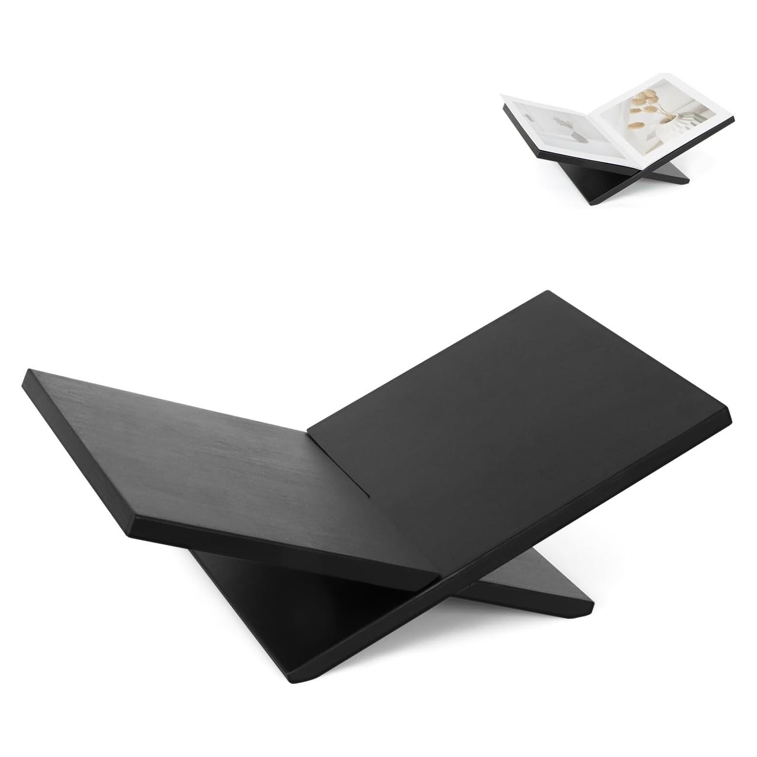 Soporte de Exhibición de Libros PUERSI - Madera Negra 40x24 cm