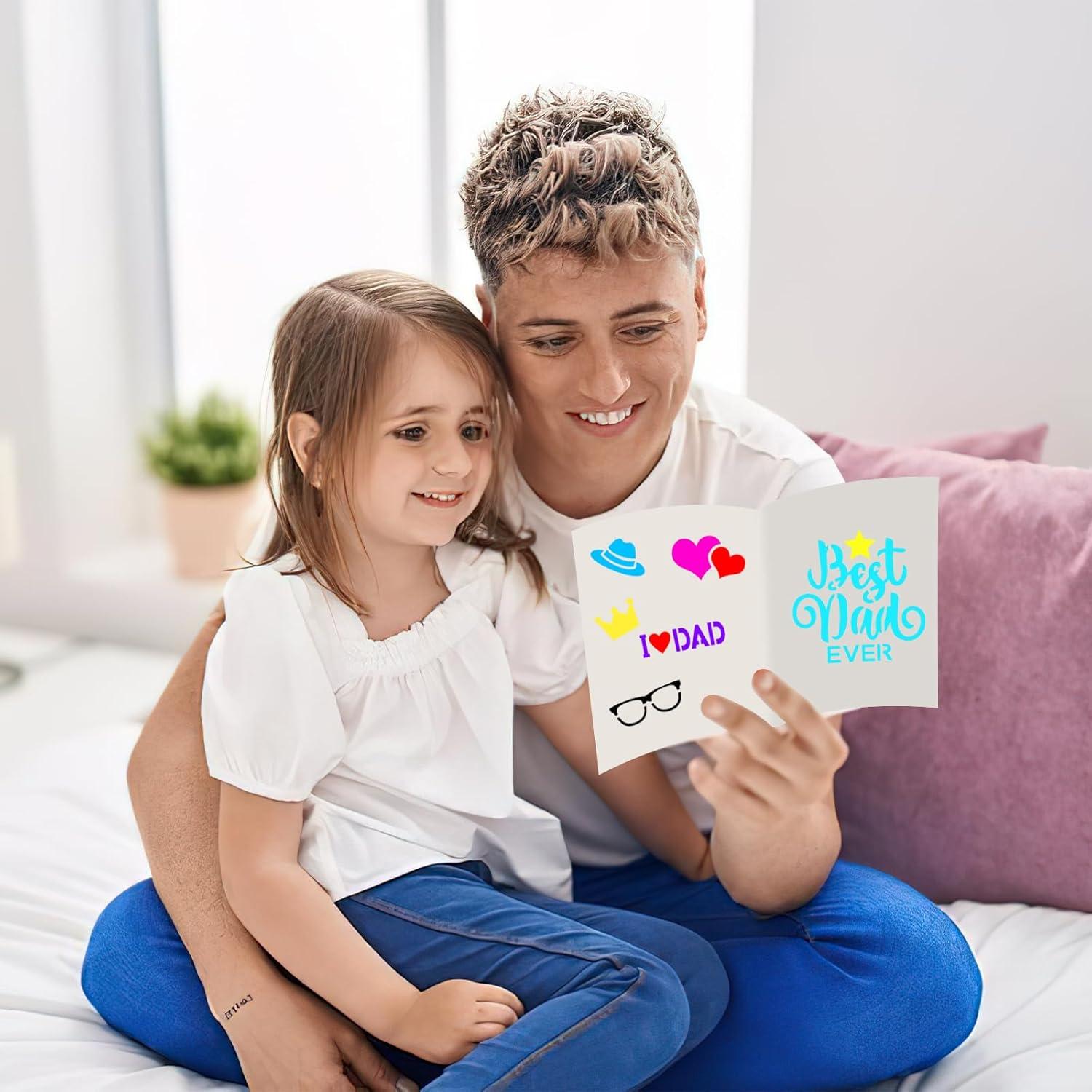 Plantillas Reutilizables Augshy 56pcs Día del Padre y Madre 7.62cm