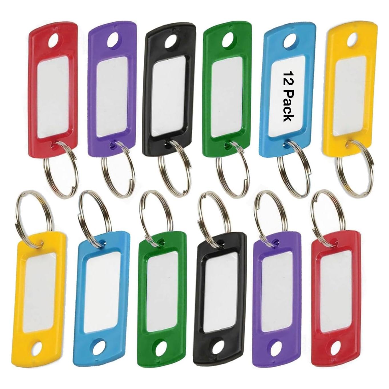 Etiquetas de Llave Plástico Flexible Lucky Line 12 Pzas Colores