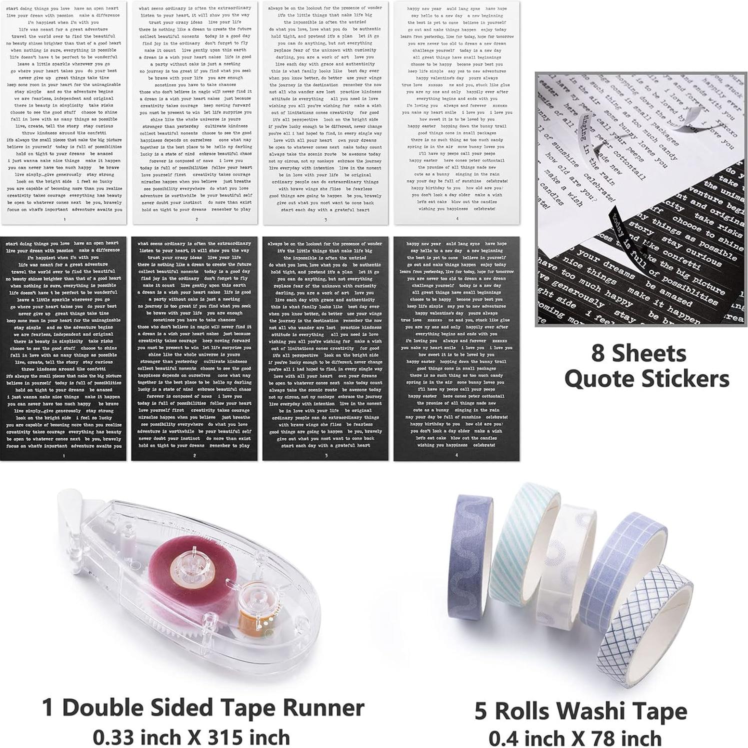 Kit de Scrapbooking Estético JOYCHOIC - 10 Piezas Vintage Azul