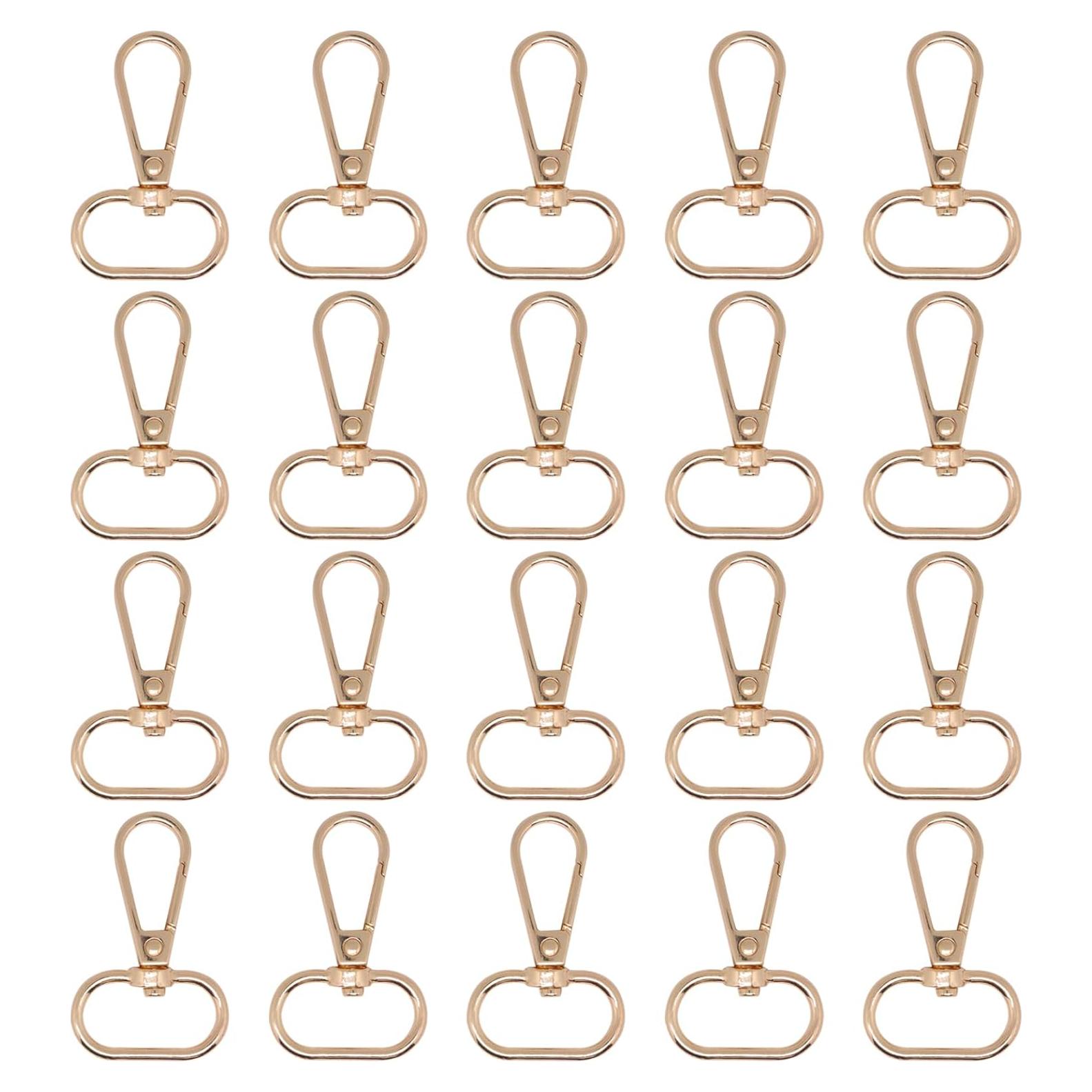 Clip de Llavero Giratorio GDFYMI 20pcs Dorado 360 Grados