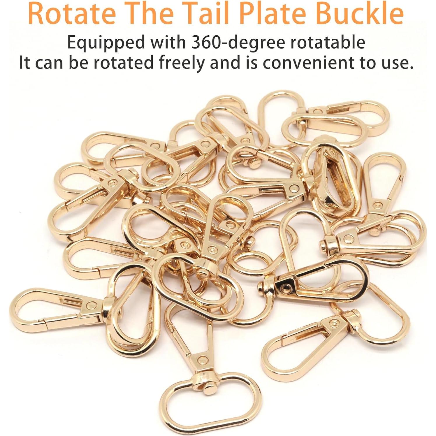 Clip de Llavero Giratorio GDFYMI 20pcs Dorado 360 Grados