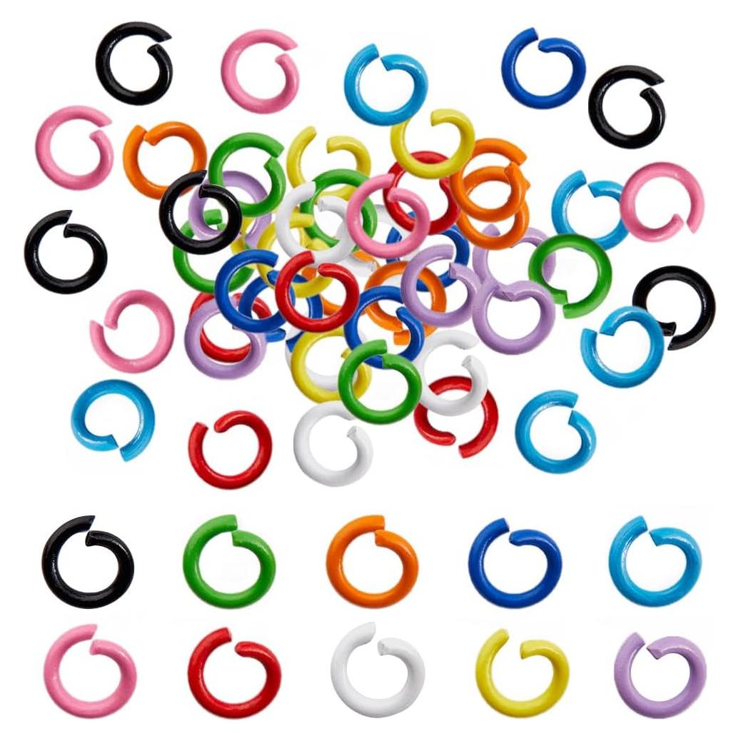 Anillas Abiertas Metálicas Coloridas SUNNYCLUE 400 Pcs 6mm