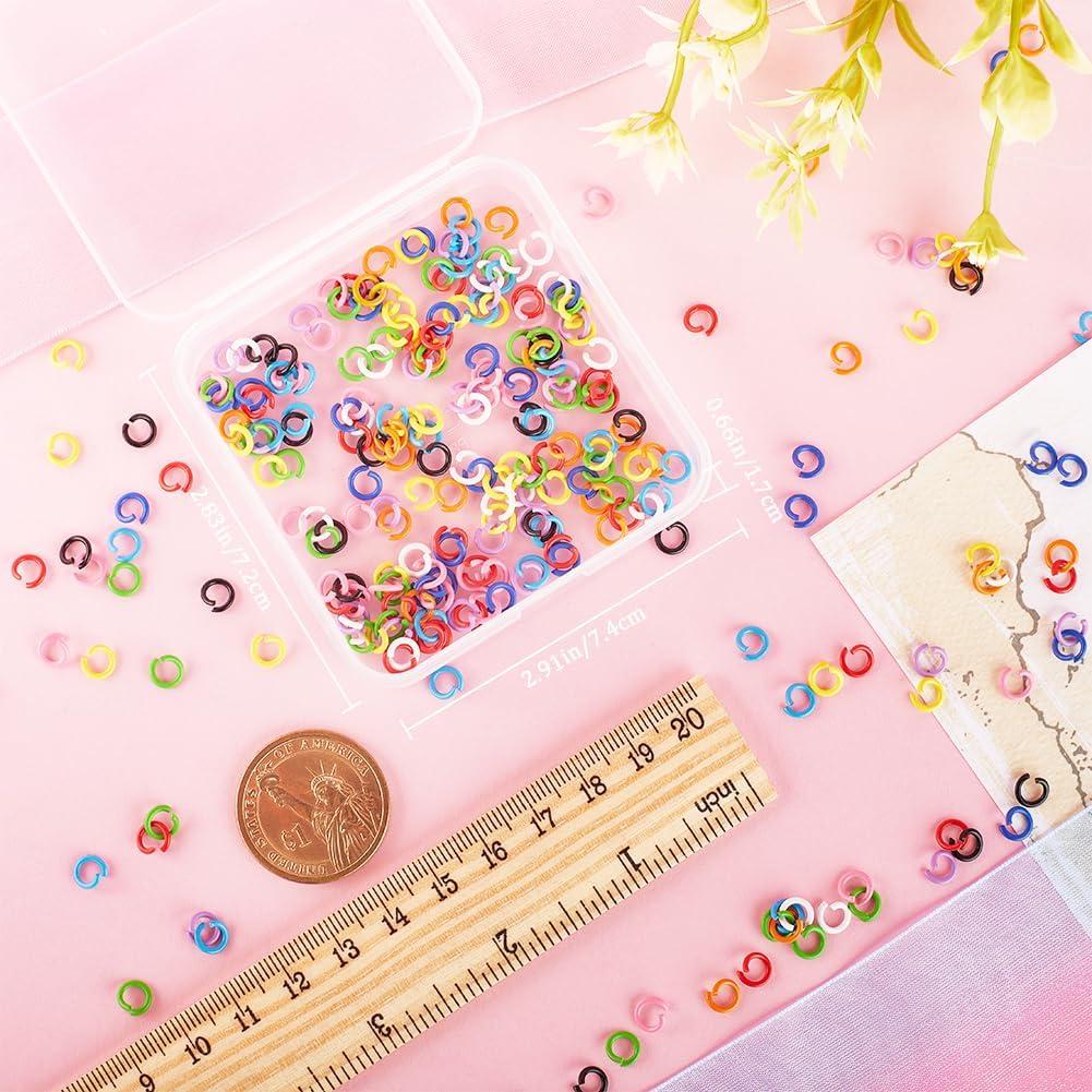 Anillas Abiertas Metálicas Coloridas SUNNYCLUE 400 Pcs 6mm