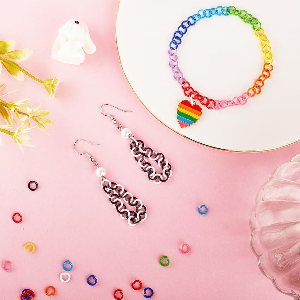 Anillas Abiertas Metálicas Coloridas SUNNYCLUE 400 Pcs 6mm