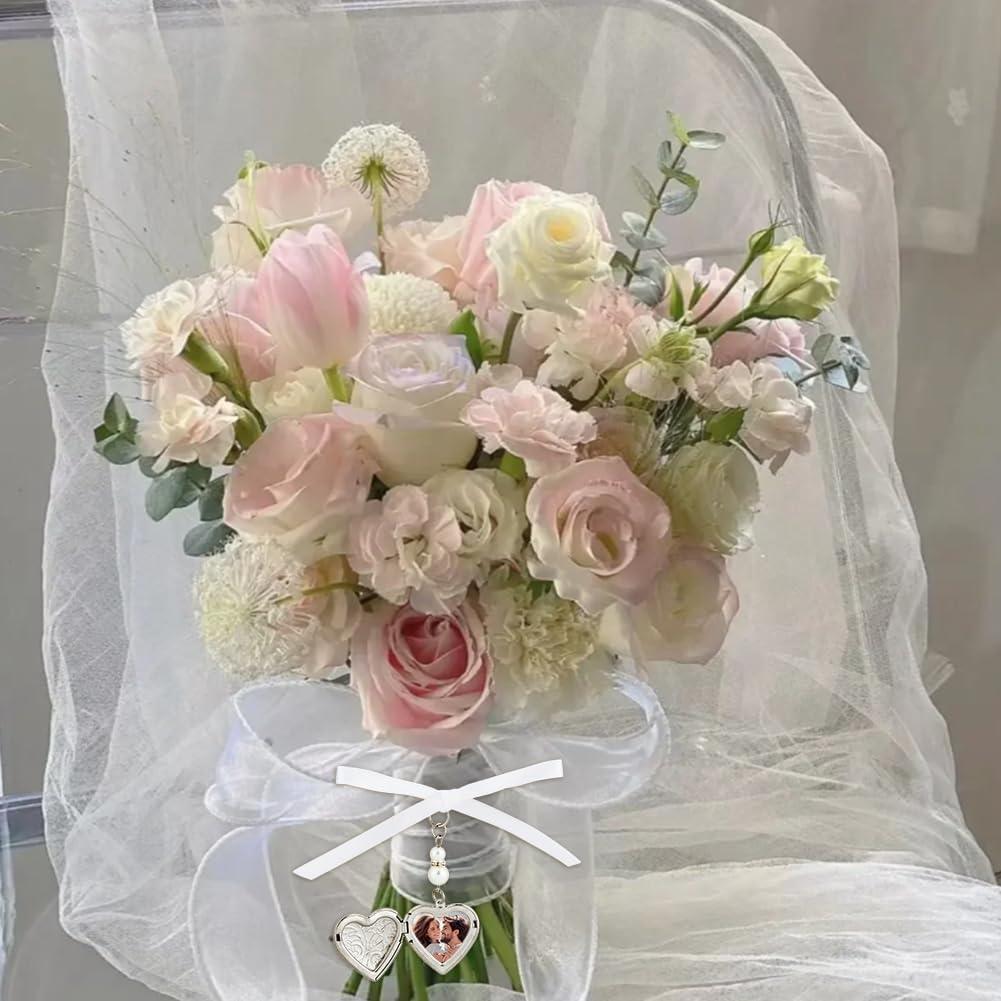 Charm de Foto para Ramo de Boda Superfindings Corazón 75mm