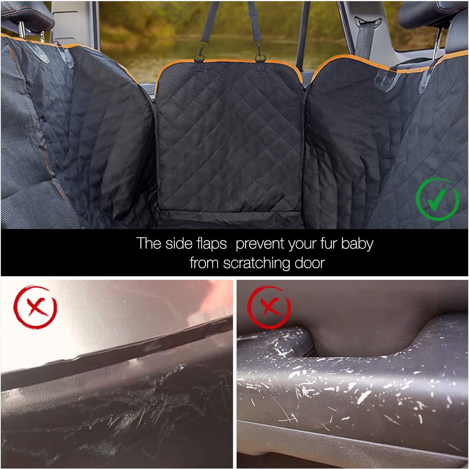 Funda de Asiento para Perros iBuddy XL Negra Impermeable 900D