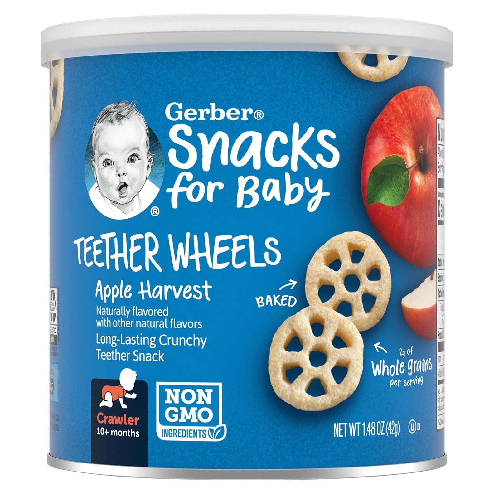 Ruedas de Teether Gerber para Bebés Cosecha de Manzana 251g