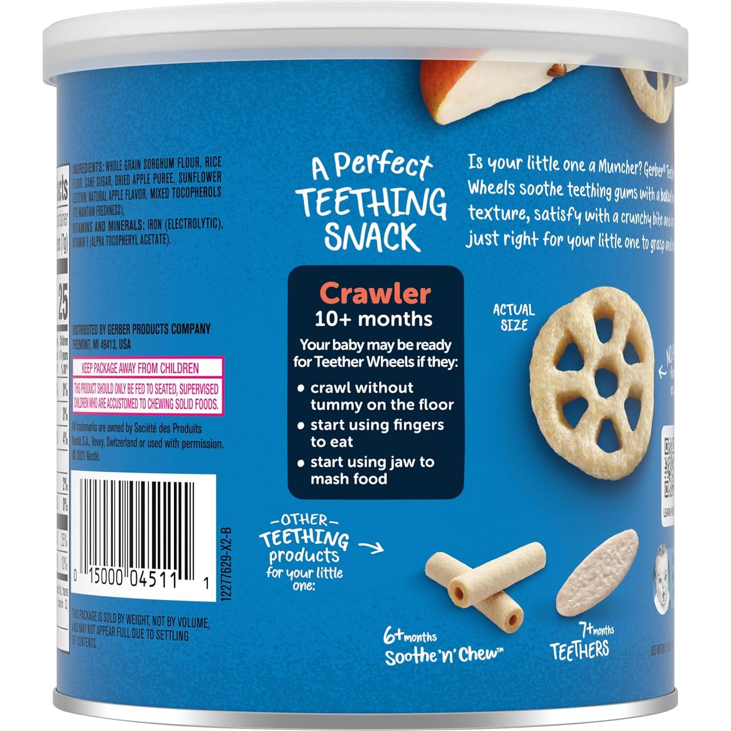 Ruedas de Teether Gerber para Bebés Cosecha de Manzana 251g