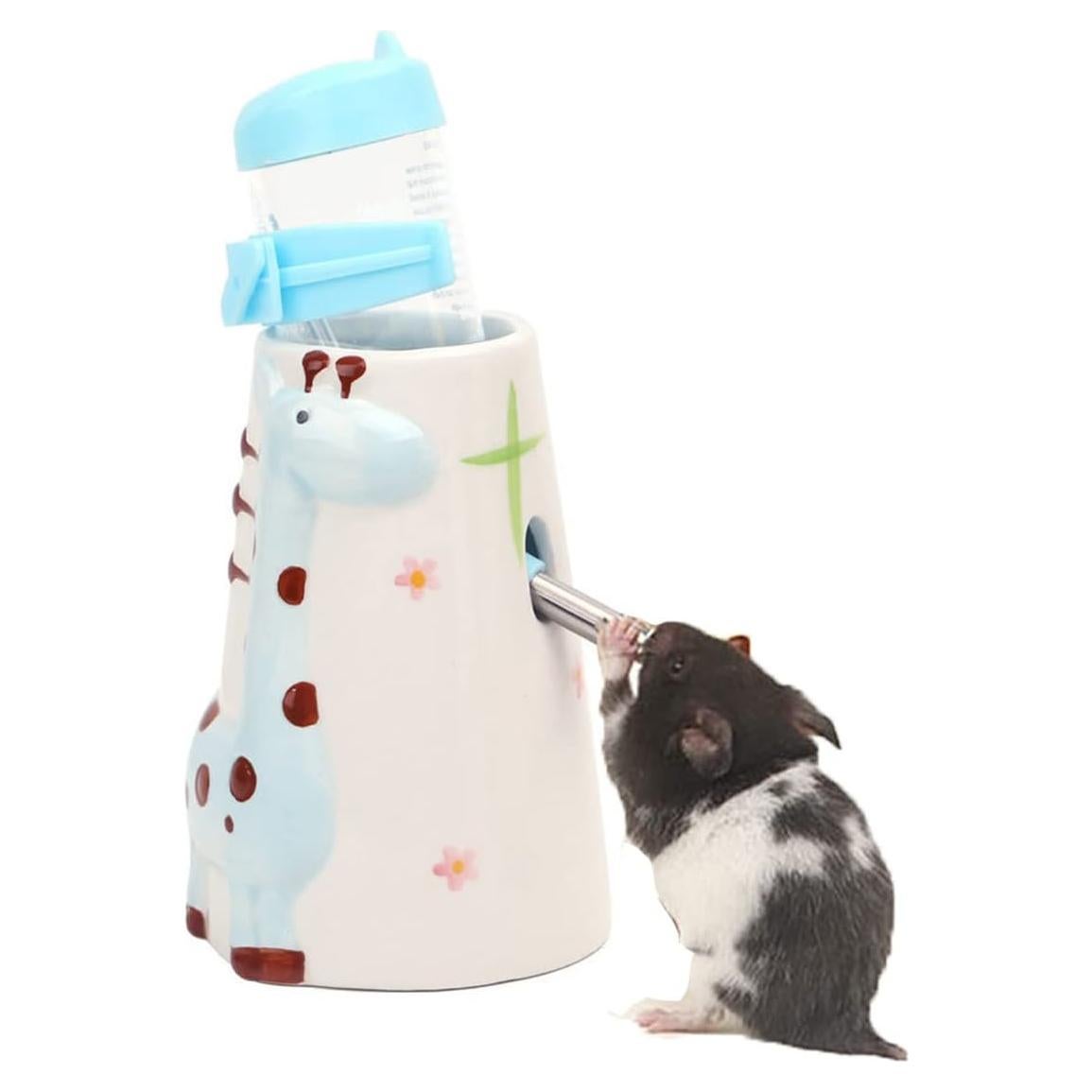 Botella de Agua para Hámster CHUQIANTONG 80ml Cerámica Azul