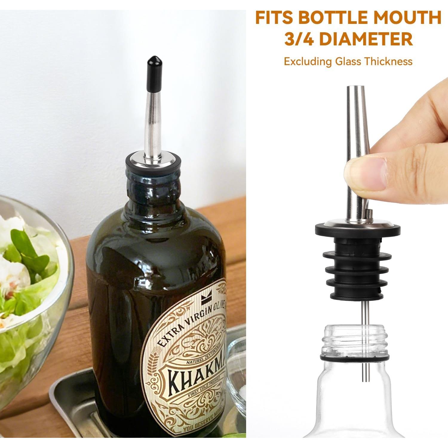 Paquete de 12 vertedores de licor Yuntop con tapas de goma