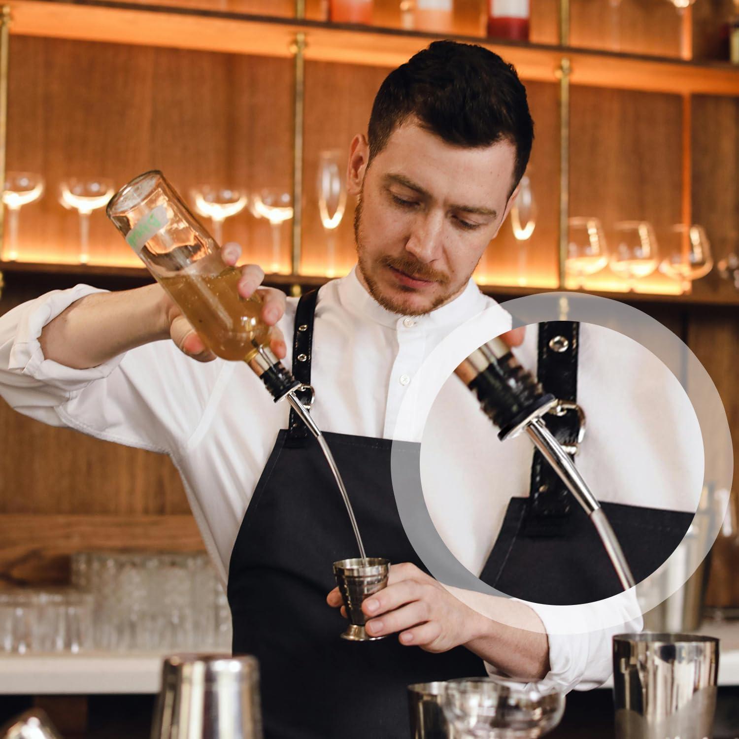 Paquete de 12 vertedores de licor Yuntop con tapas de goma