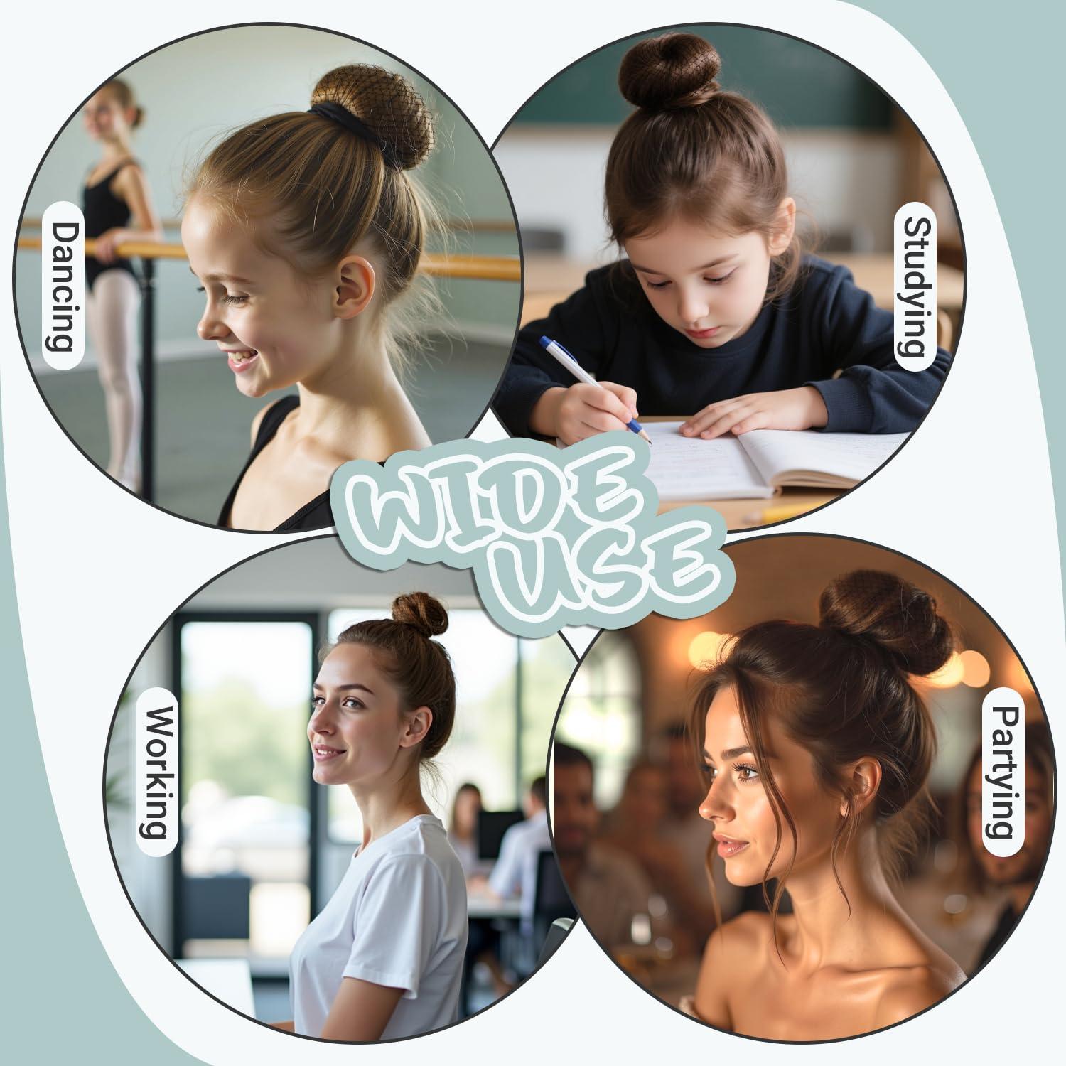 Kit de Accesorios para Cabello TsMADDTs - Horquillas y Redes Negras