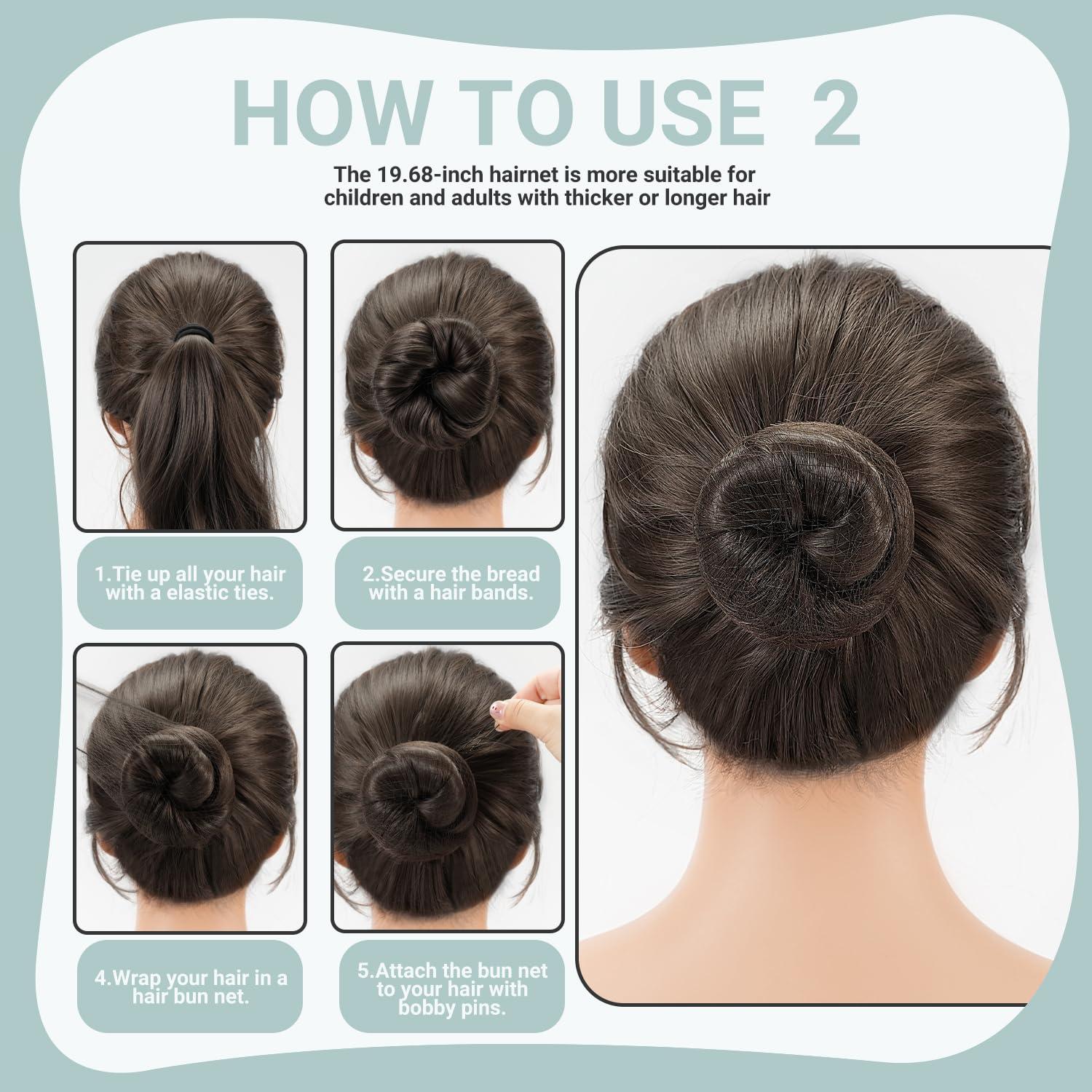 Kit de Accesorios para Cabello TsMADDTs - Horquillas y Redes Negras