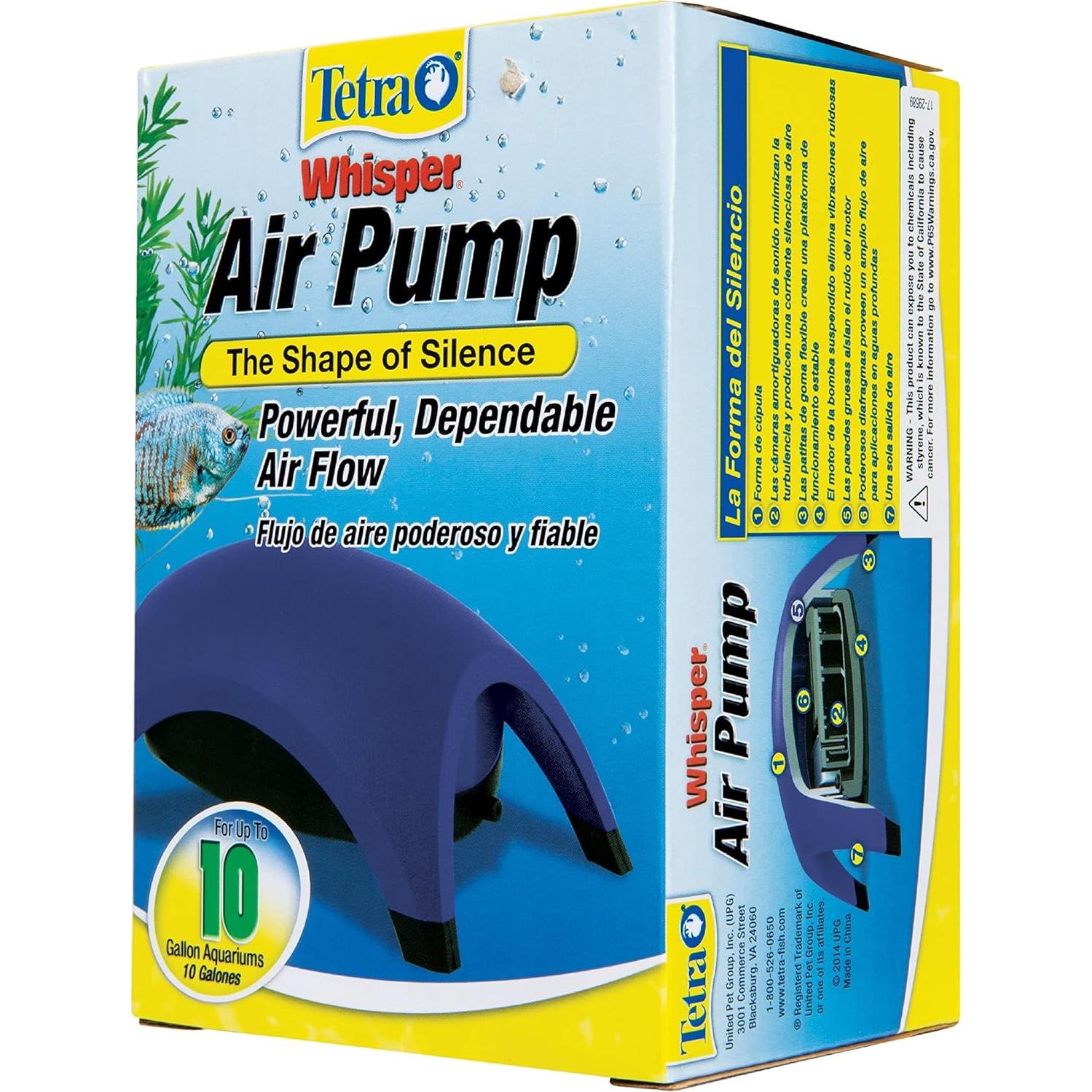 Bomba de Aire Tetra Whisper 10 Galones para Acuarios Silenciosa