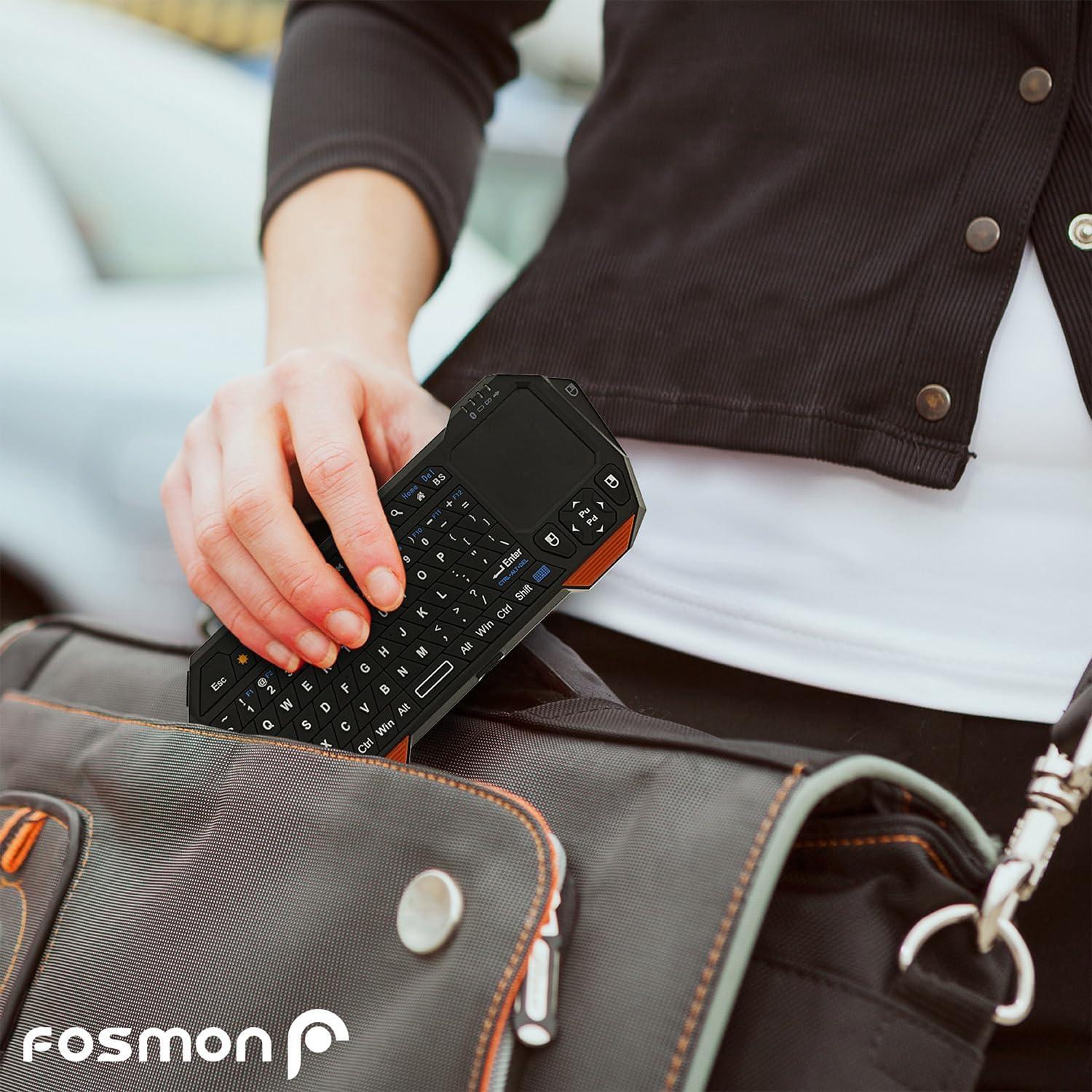 Teclado Bluetooth Fosmon QWERTY Compacto con Touchpad