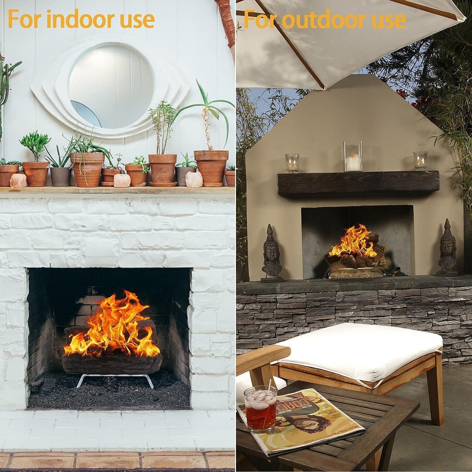 Registros de Chimenea de Gas Grandhom 10pcs Cerámica Madera