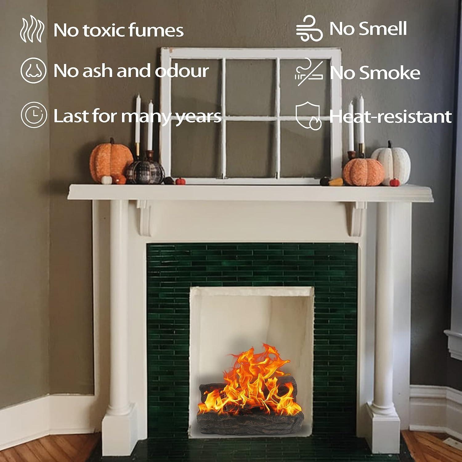 Registros de Chimenea de Gas Grandhom 10pcs Cerámica Madera