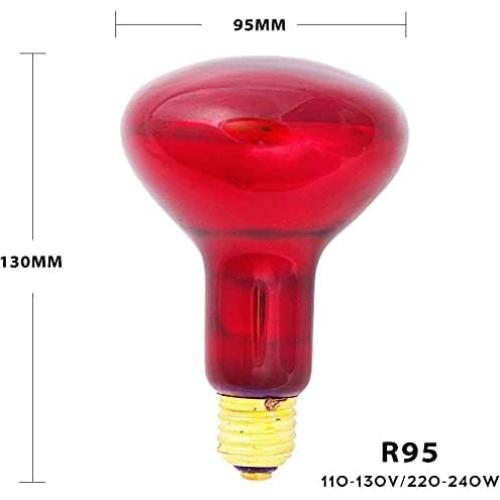 Bombilla de Calor Infrarroja Rojo 100W E26 BONGBADA