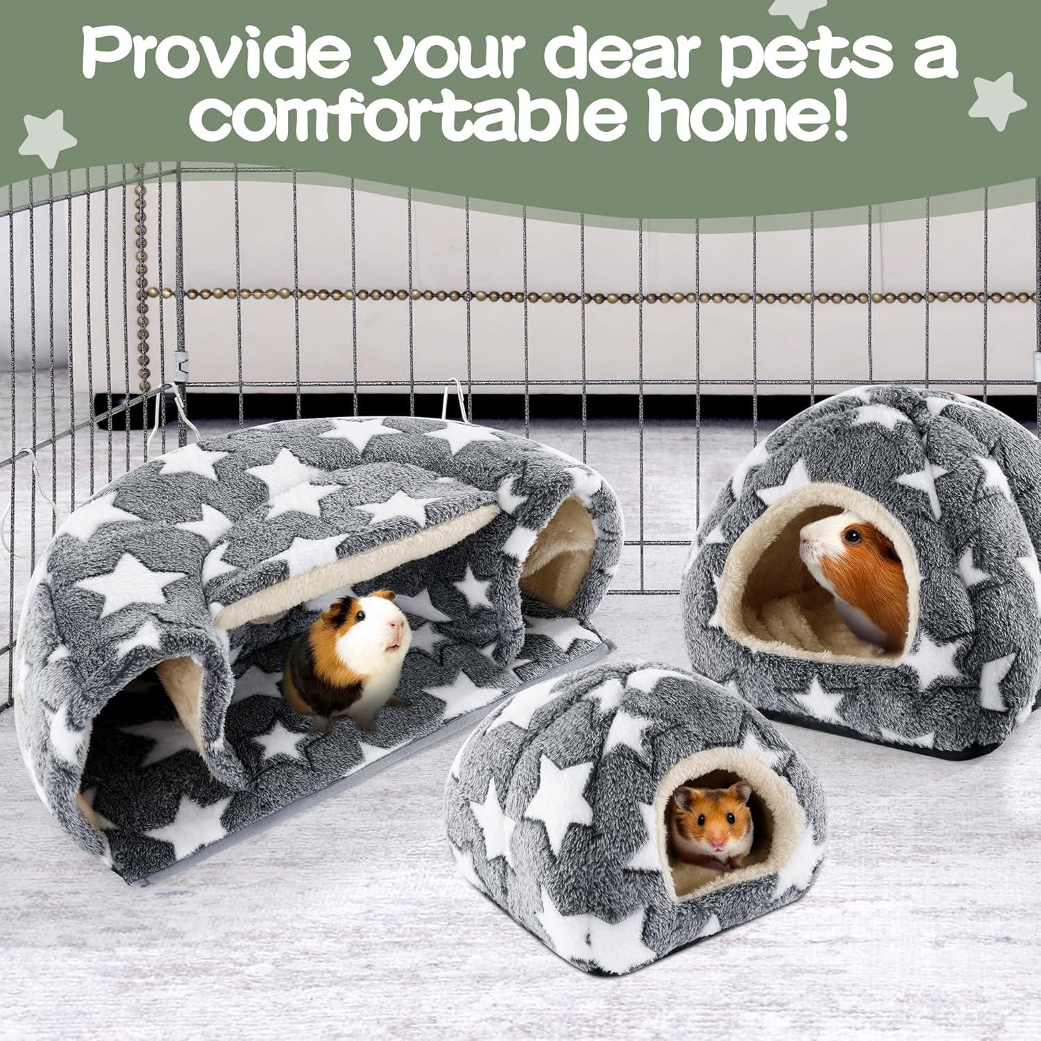 Accesorios para Cobayas MABOZOO - 2 Camas y Túnel Escondite