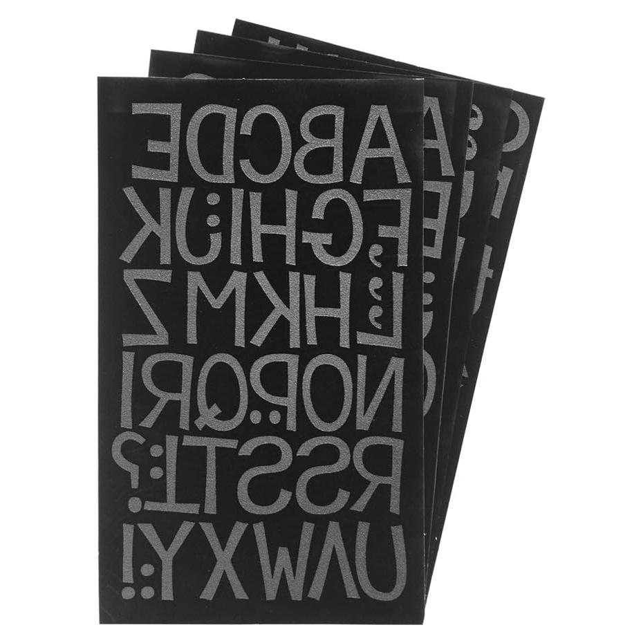Transferencias Letras de Hierro Magfok 3.56 cm Negro 4 Piezas