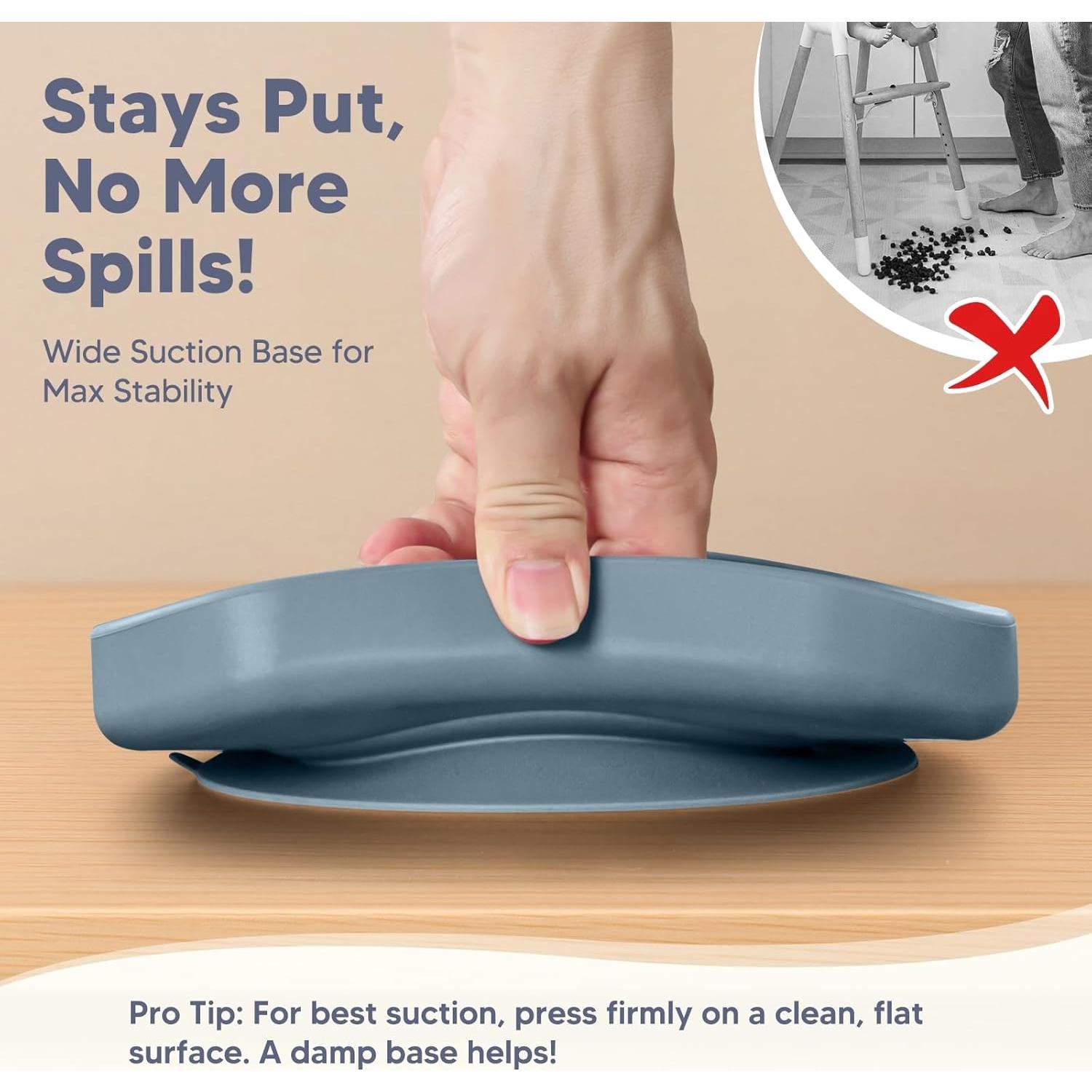 Juego de Alimentación de Silicona WiLLBEttER 6 Piezas Azul