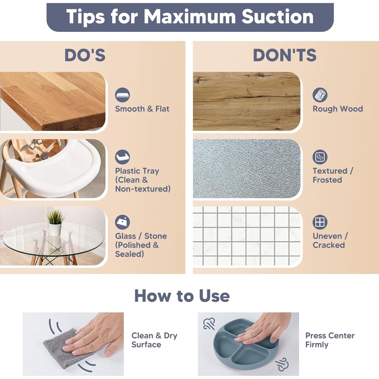 Juego de Alimentación de Silicona WiLLBEttER 6 Piezas Azul