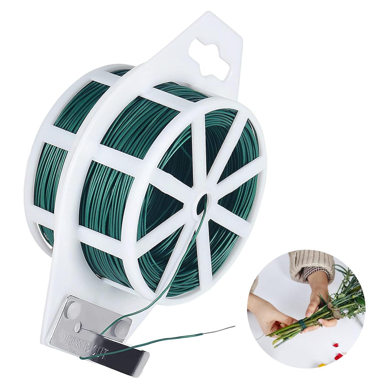 Alambre Floral Verde 100m Shintop 22 Gauge con Cortador