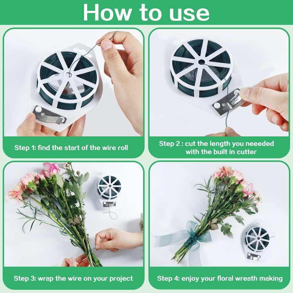 Alambre Floral Verde 100m Shintop 22 Gauge con Cortador