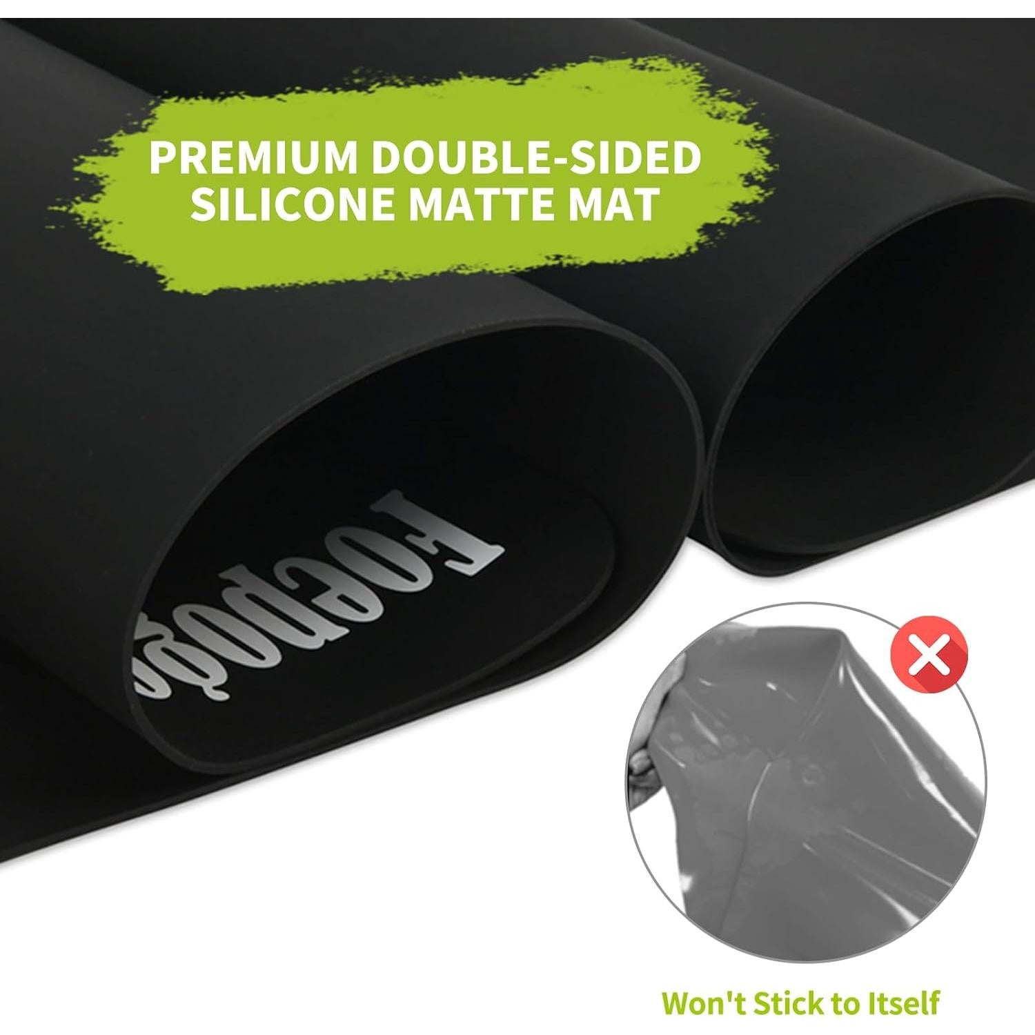 Alfombrilla de Silicona Extra Grande Foepoge 92x61cm 2mm Grado Alimenticio