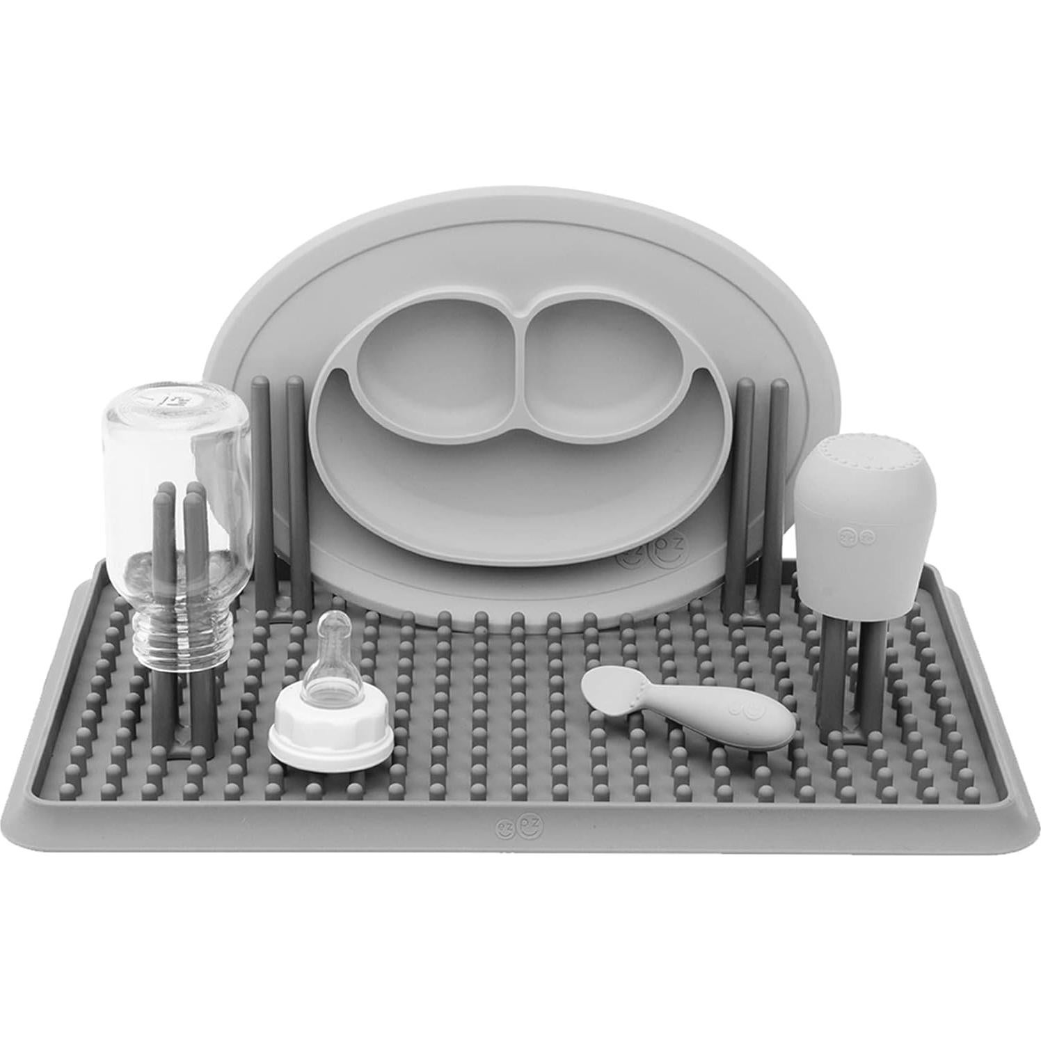 Estante de Secado ezpz Gris - Silicona Plegable y Ajustable