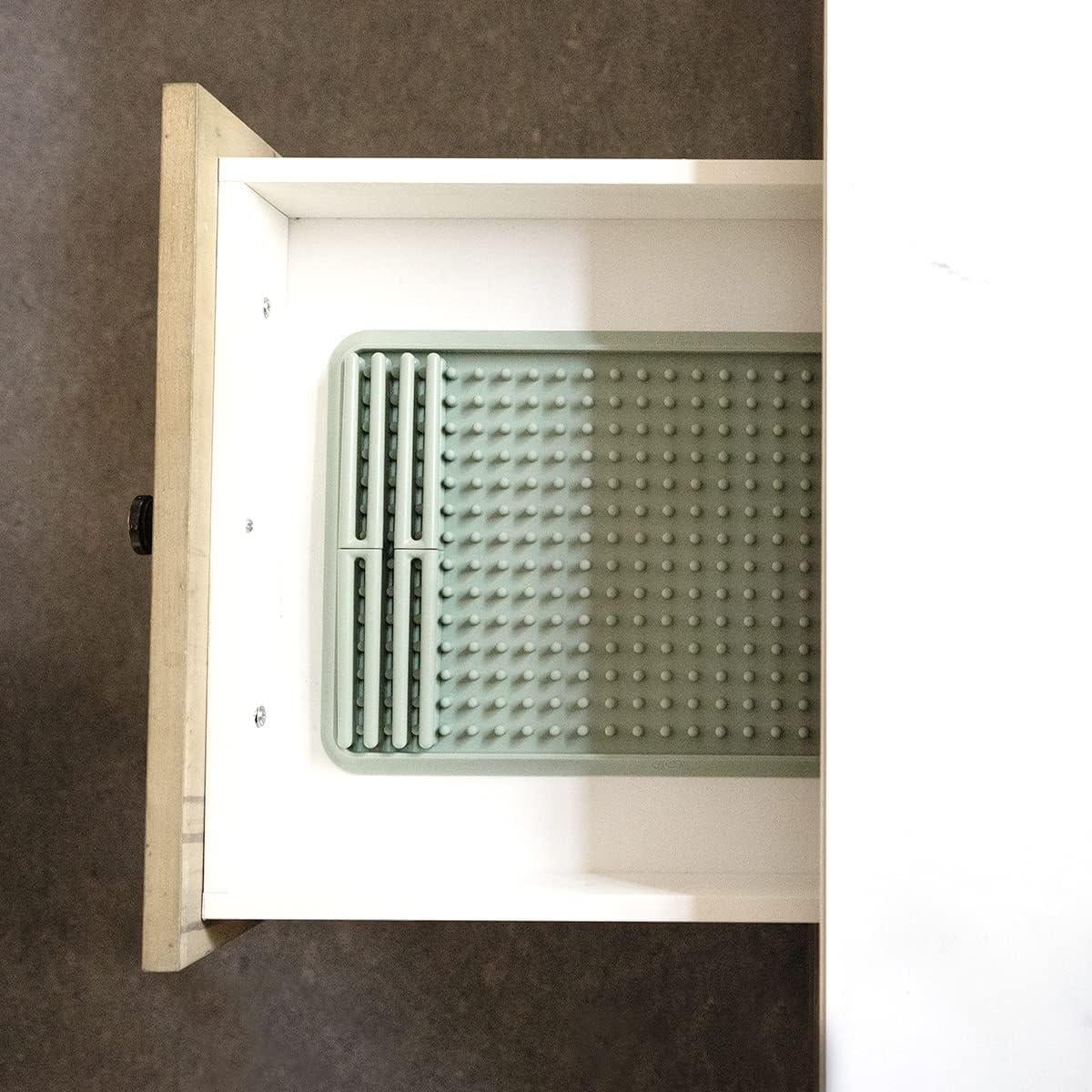 Estante de Secado ezpz Gris - Silicona Plegable y Ajustable