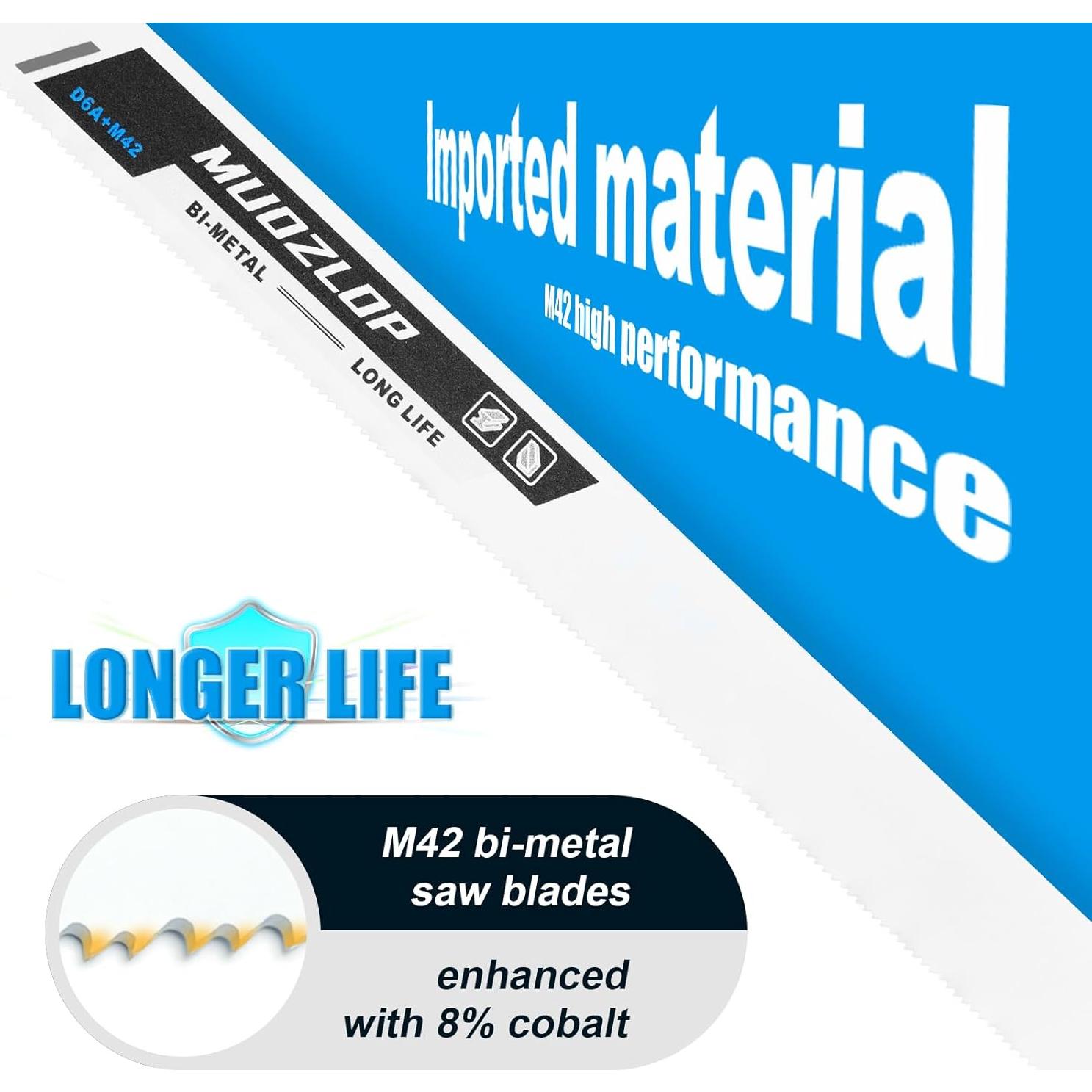 Paquete de 5 Hojas de Sierra Recíproca MUOZLOP 18 TPI 225mm