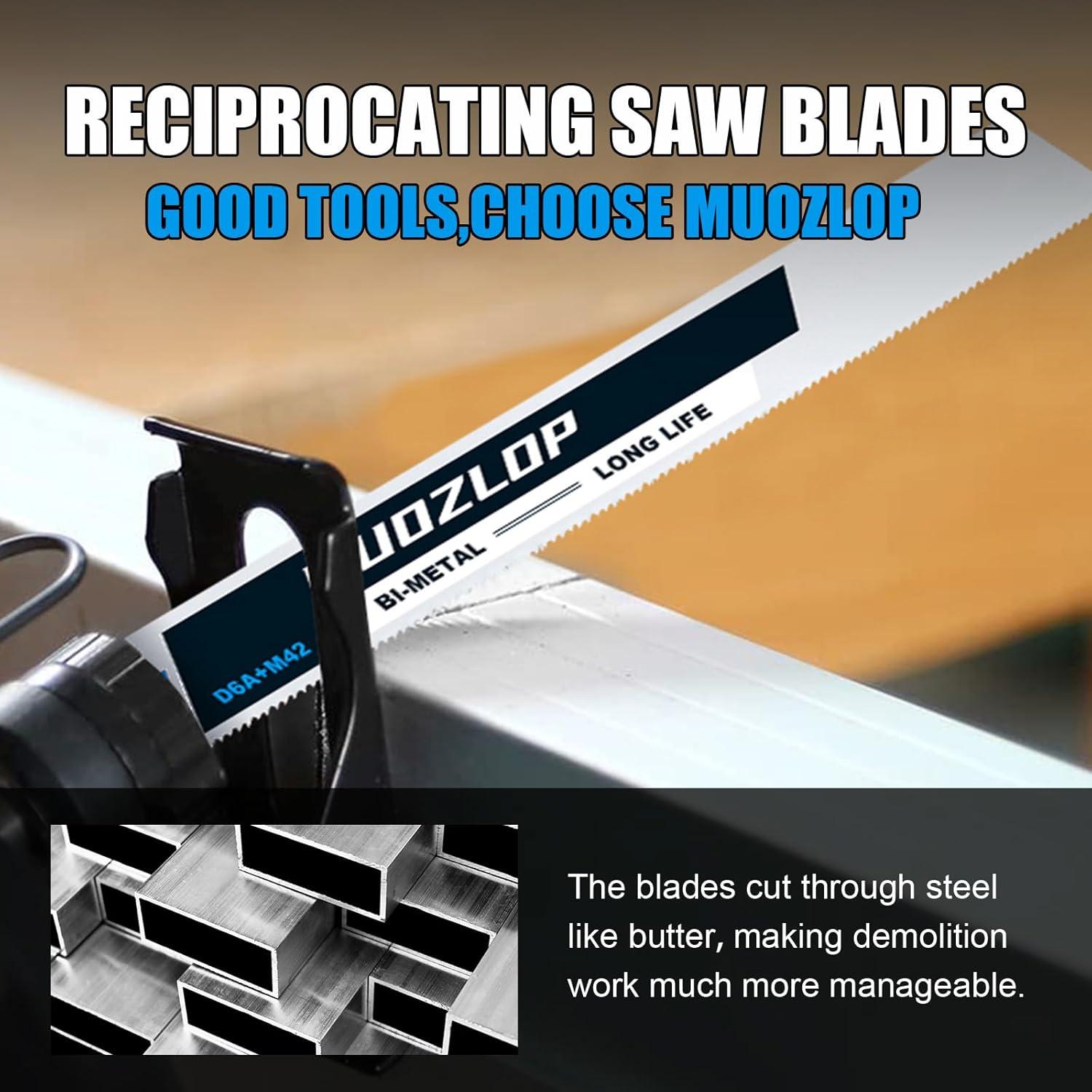 Paquete de 5 Hojas de Sierra Recíproca MUOZLOP 18 TPI 225mm