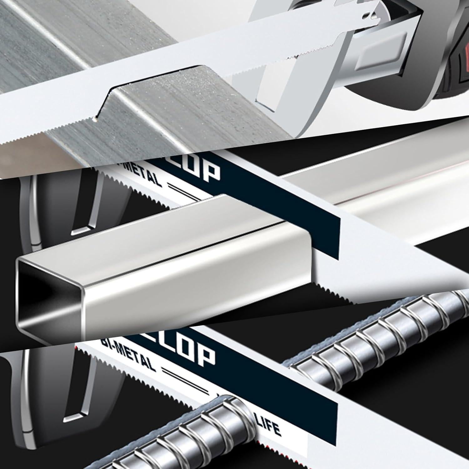 Paquete de 5 Hojas de Sierra Recíproca MUOZLOP 18 TPI 225mm