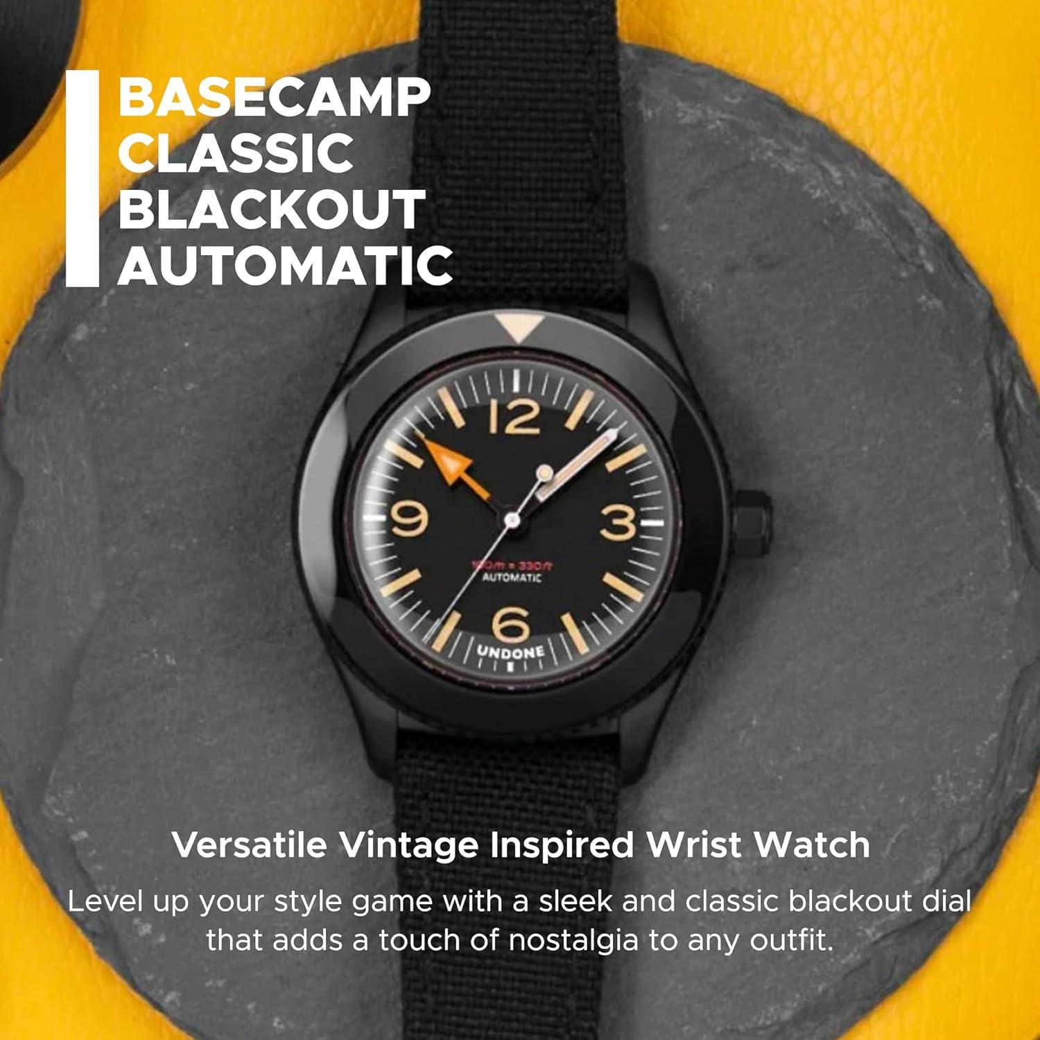 Reloj Automático UNDONE Basecamp Classic 40mm Negro