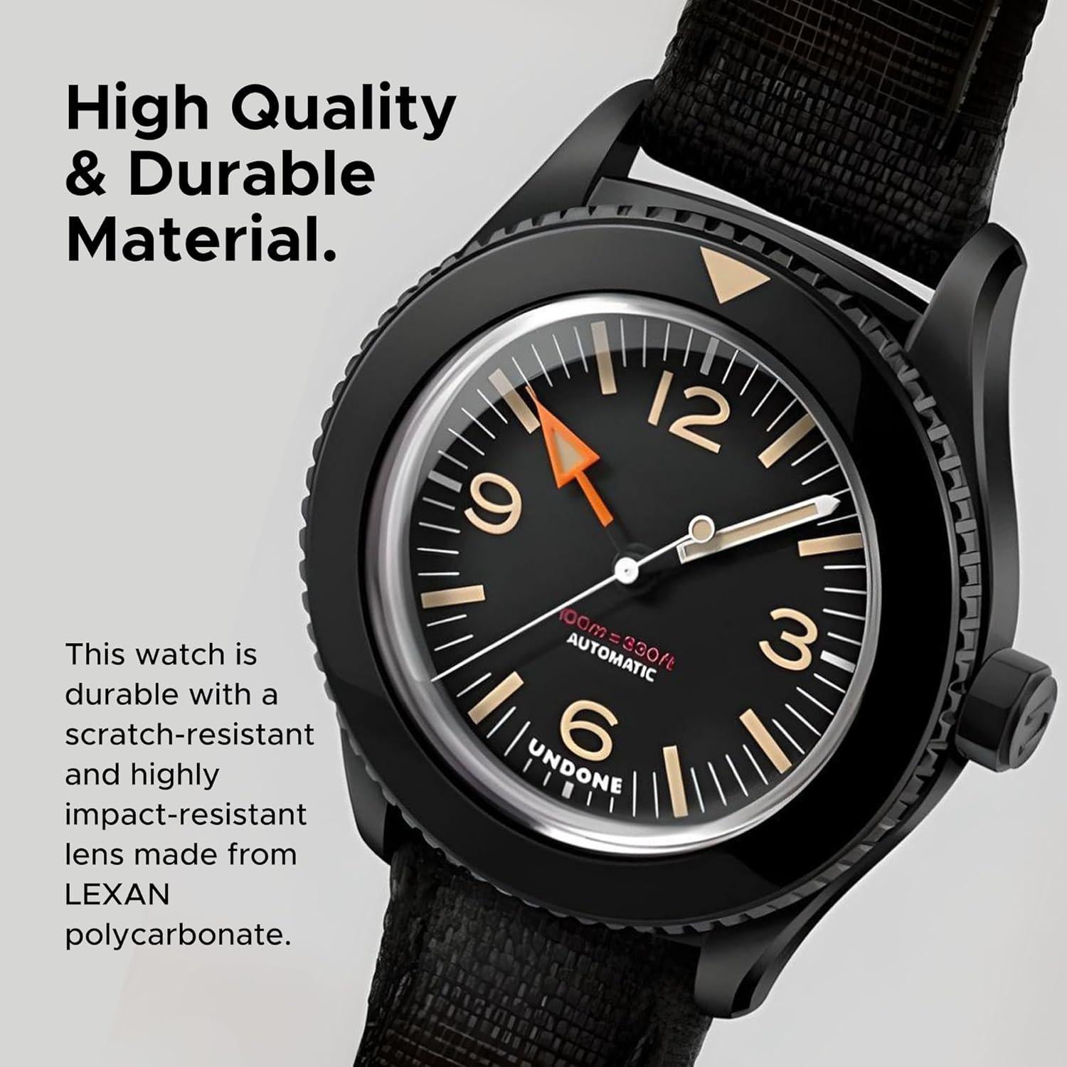 Reloj Automático UNDONE Basecamp Classic 40mm Negro