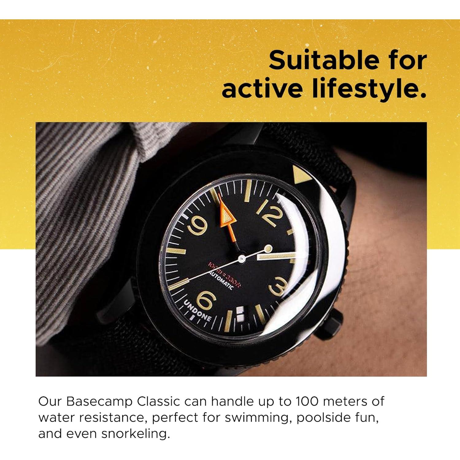 Reloj Automático UNDONE Basecamp Classic 40mm Negro