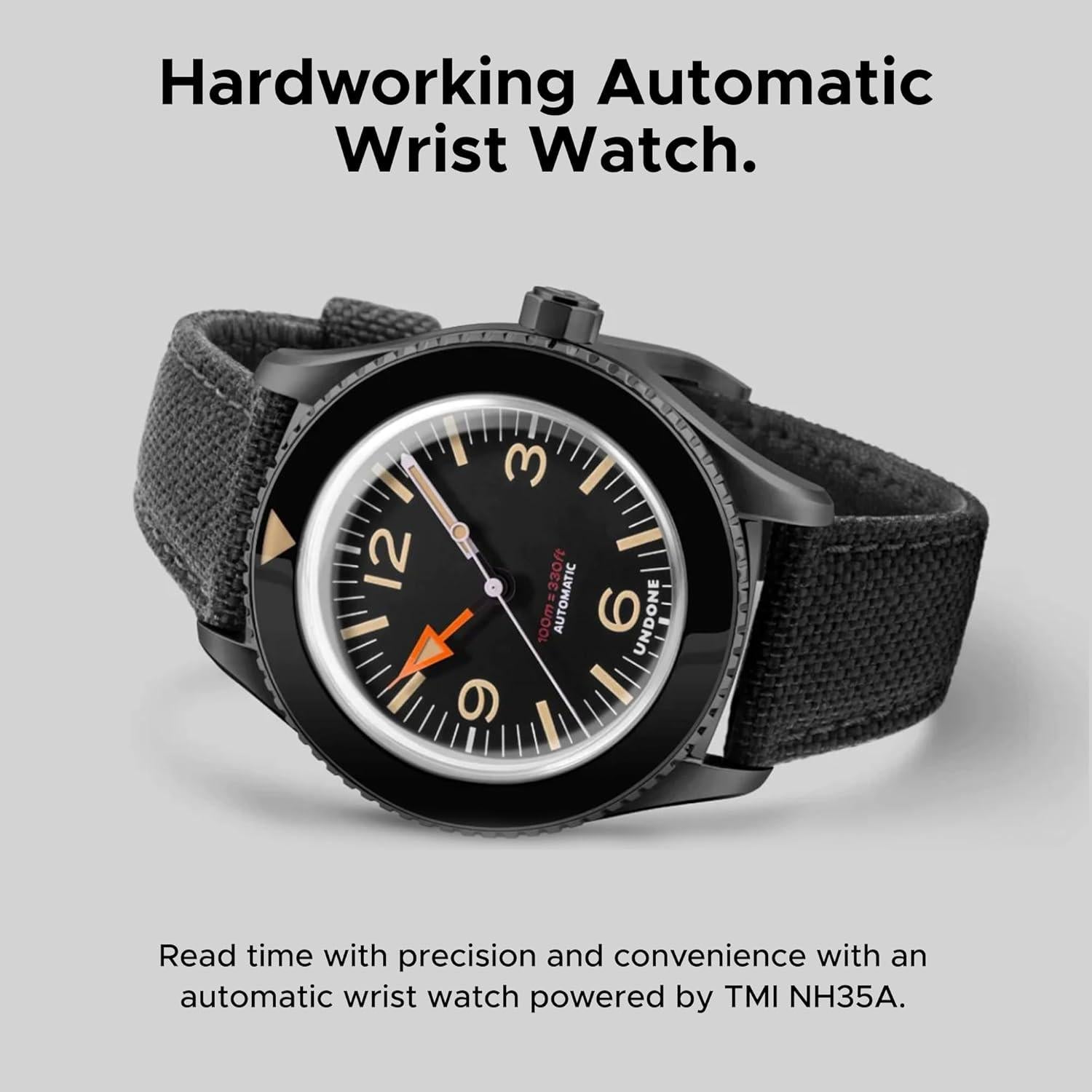 Reloj Automático UNDONE Basecamp Classic 40mm Negro