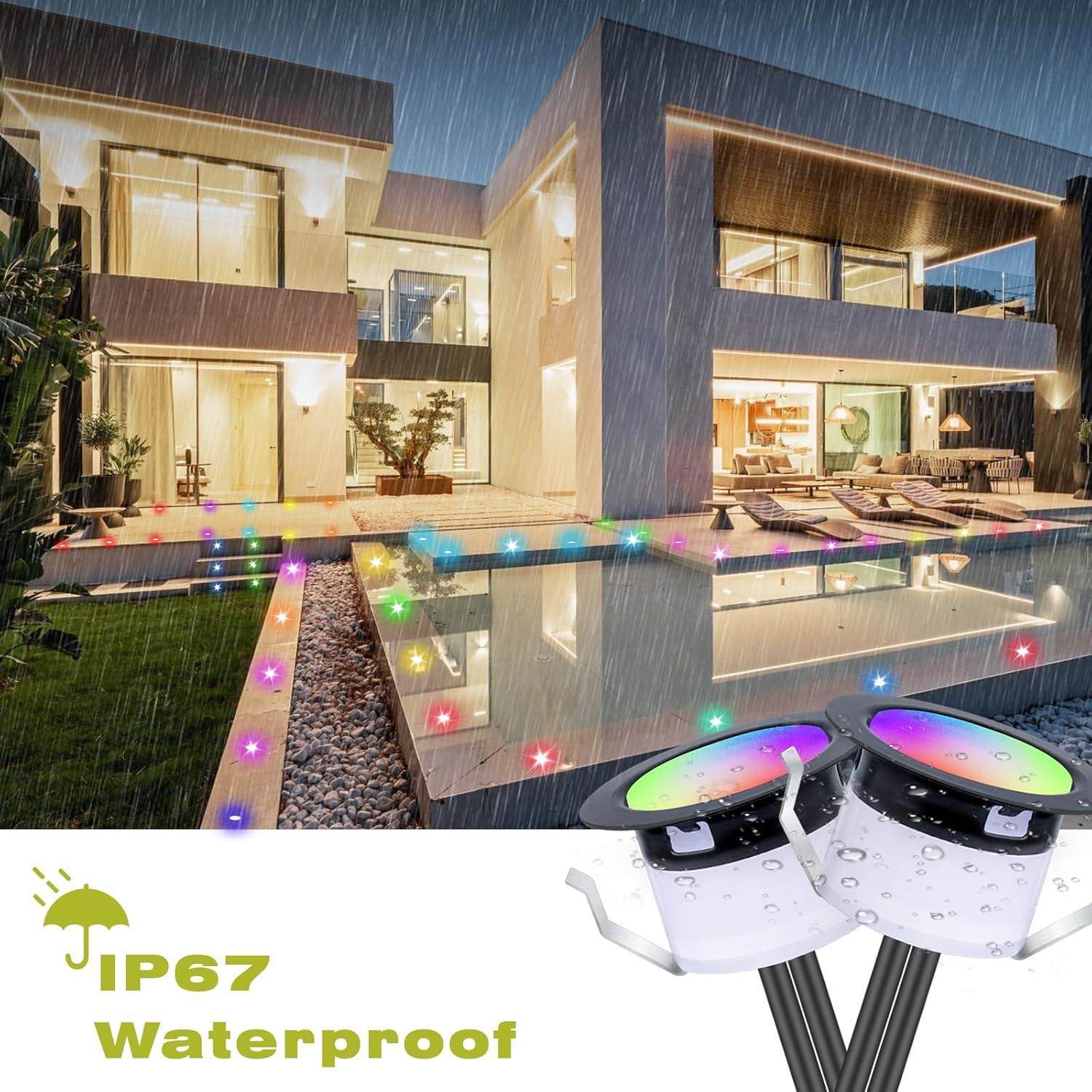 Kit de luces LED RGBW FVTLED para deck IP67 6 unidades
