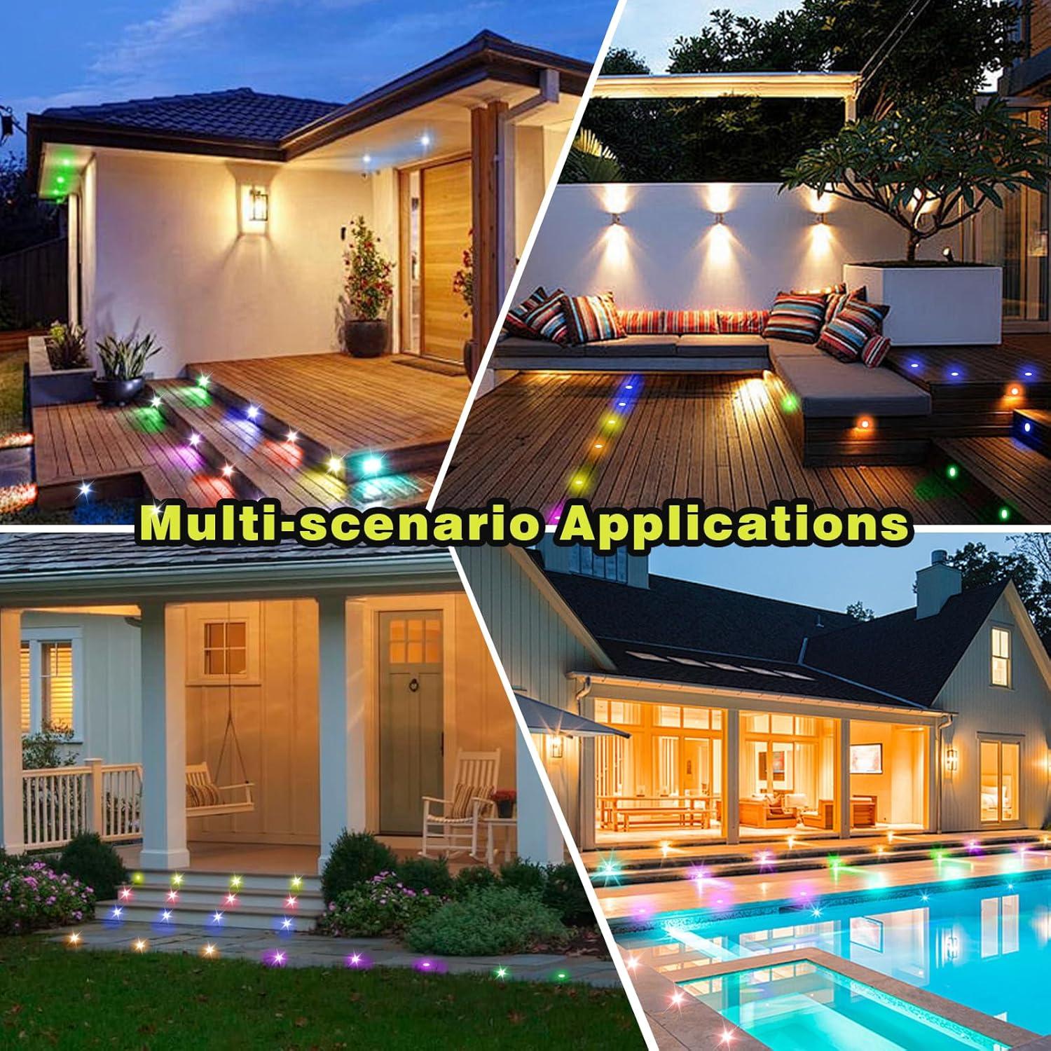 Kit de luces LED RGBW FVTLED para deck IP67 6 unidades