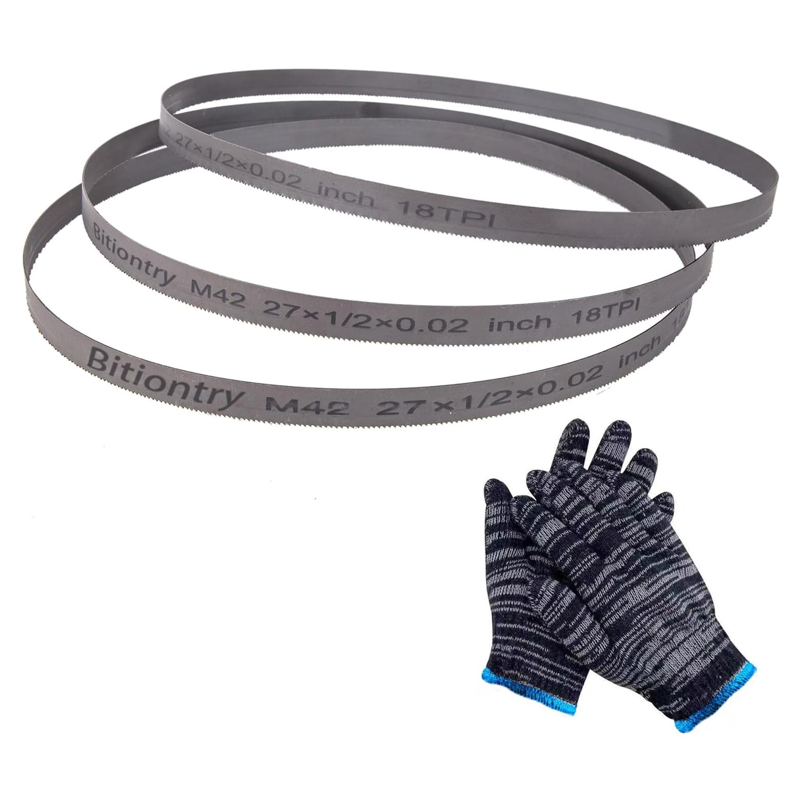 Cuchillas de sierra de cinta Bitiontry 27" 18 TPI - Paquete de 3