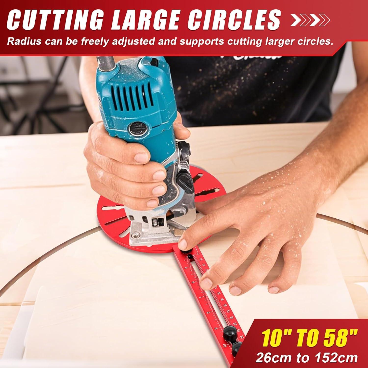 Plantilla de Corte Circular Ajustable Aluminio 4 en 1 MorningRo