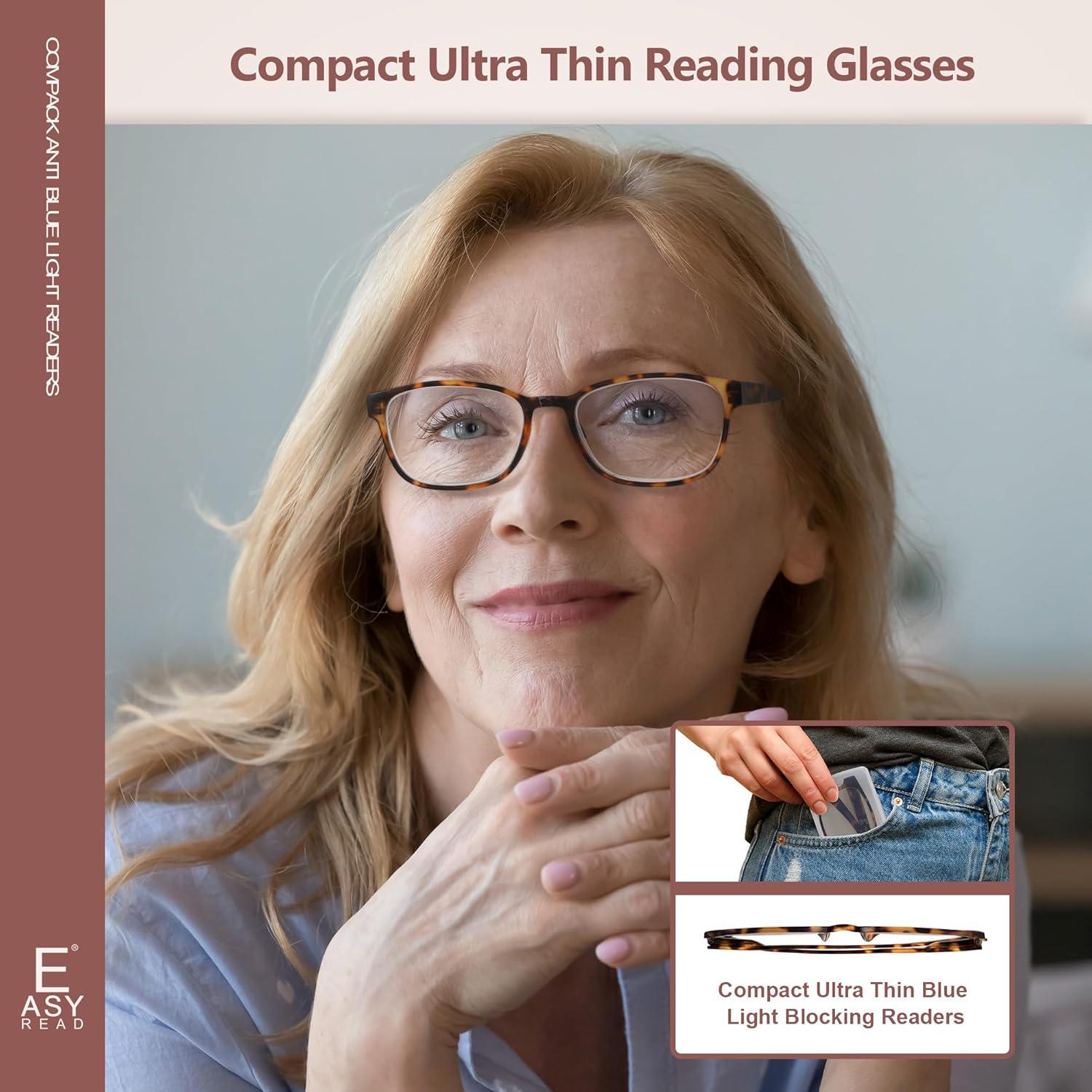 Gafas de Lectura Ultra Delgadas EASY READ 2 Paquete con Filtro Luz Azul