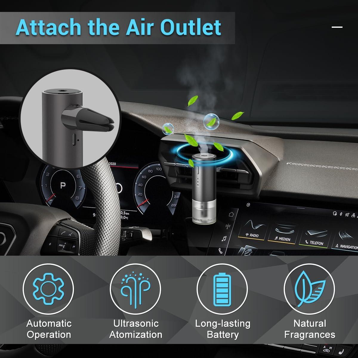 Ambientador de Coche UCINNOVATE - Difusor Ultrasónico 3 Modos