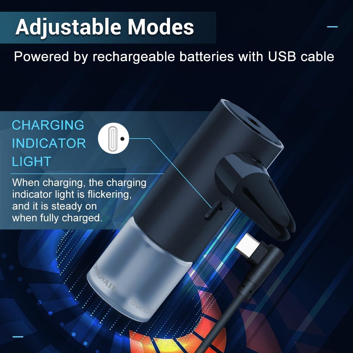 Ambientador de Coche UCINNOVATE - Difusor Ultrasónico 3 Modos