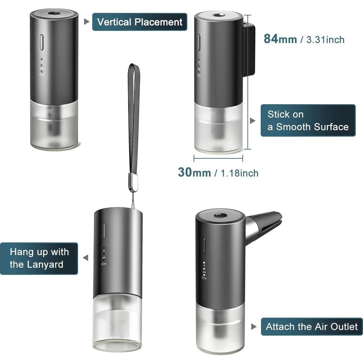 Ambientador de Coche UCINNOVATE - Difusor Ultrasónico 3 Modos