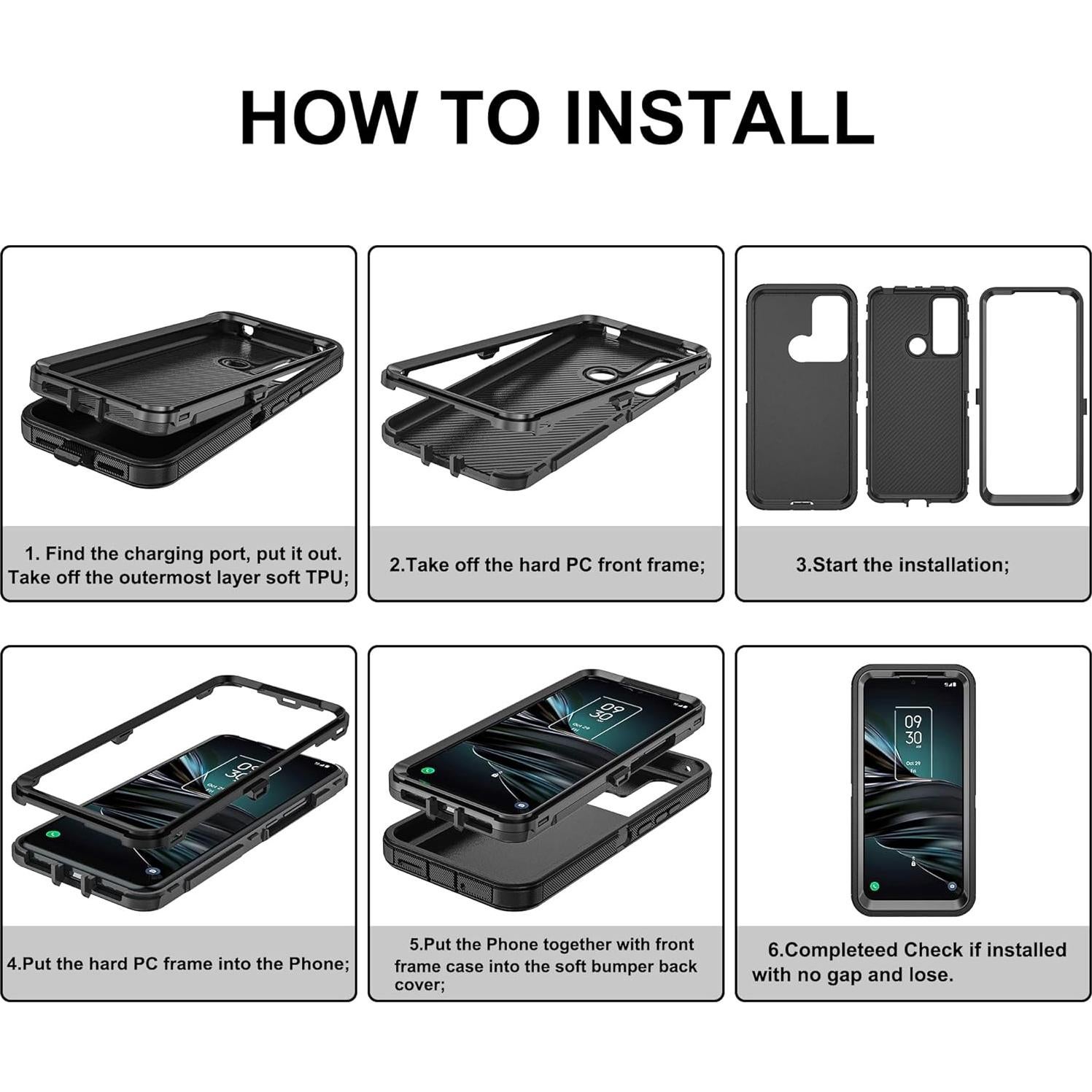 Funda Híbrida Asuwish para LG K30 2019 con Protector Pantalla